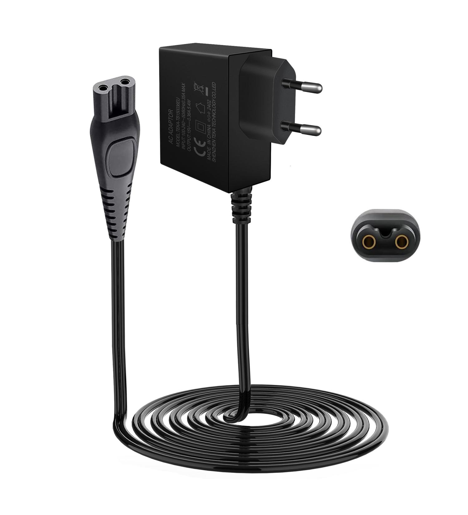 Razor 15V 5.4W Charger Cable Compatible with Philips Norelco HQ8505 9000 7000 3000 Series - Replacement for QT4022 PT860 AT750 S5050 QC PT RQ QG HQ - Buy Online on GoSupps.com