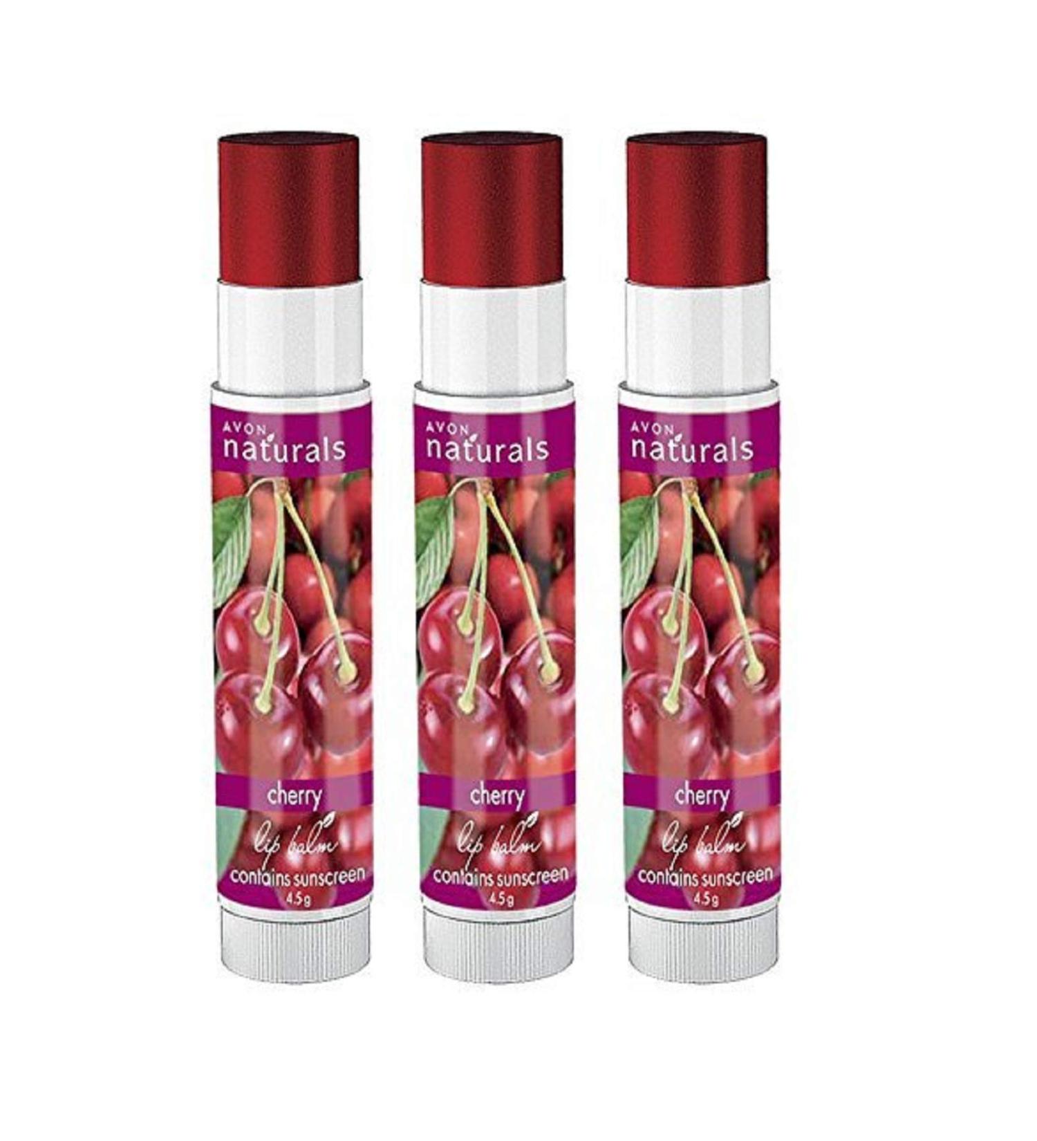 Avon New York Naturals Lip Balm - Cherry (Pack of 3)