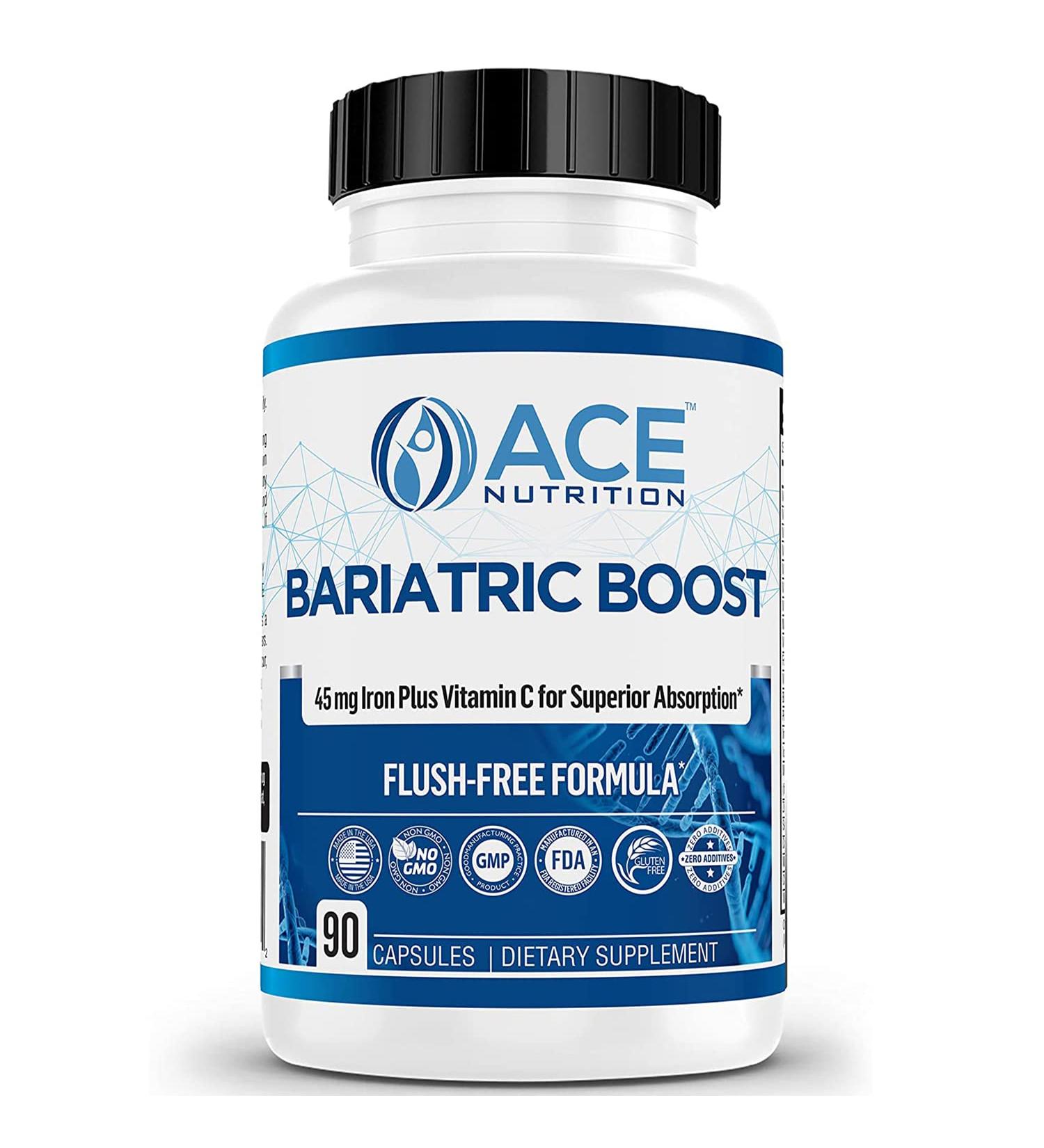 Bariatric Boost One-A-Day Multivitamin 90 Day Supply with 45mg Iron | Non-GMO Gluten Free | Made in USA | Post Gastric Bypass Sleeve Surgery - Buy Online on GoSupps.com