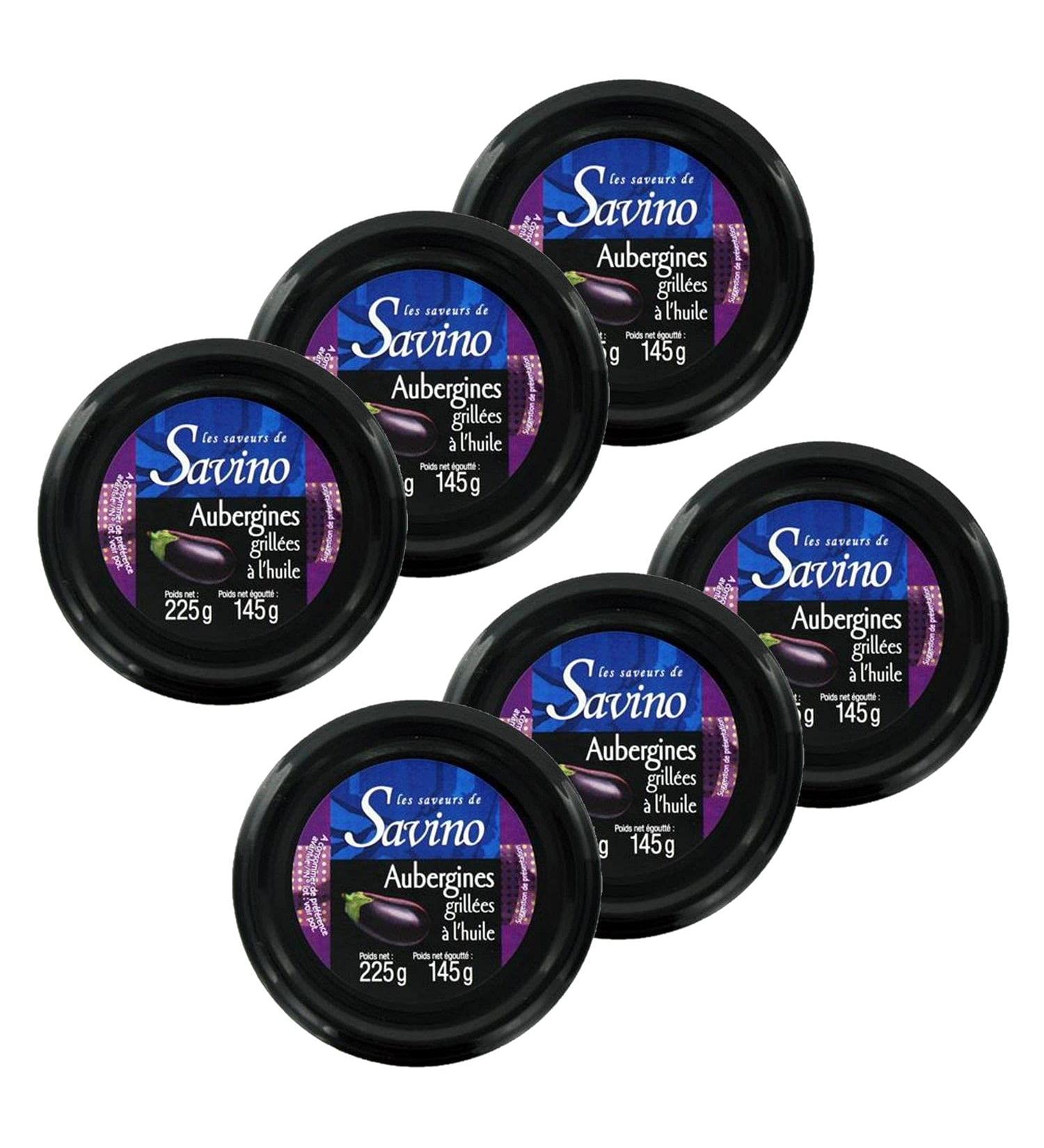 Lot 6x Grilled eggplants in oil - 225g jar