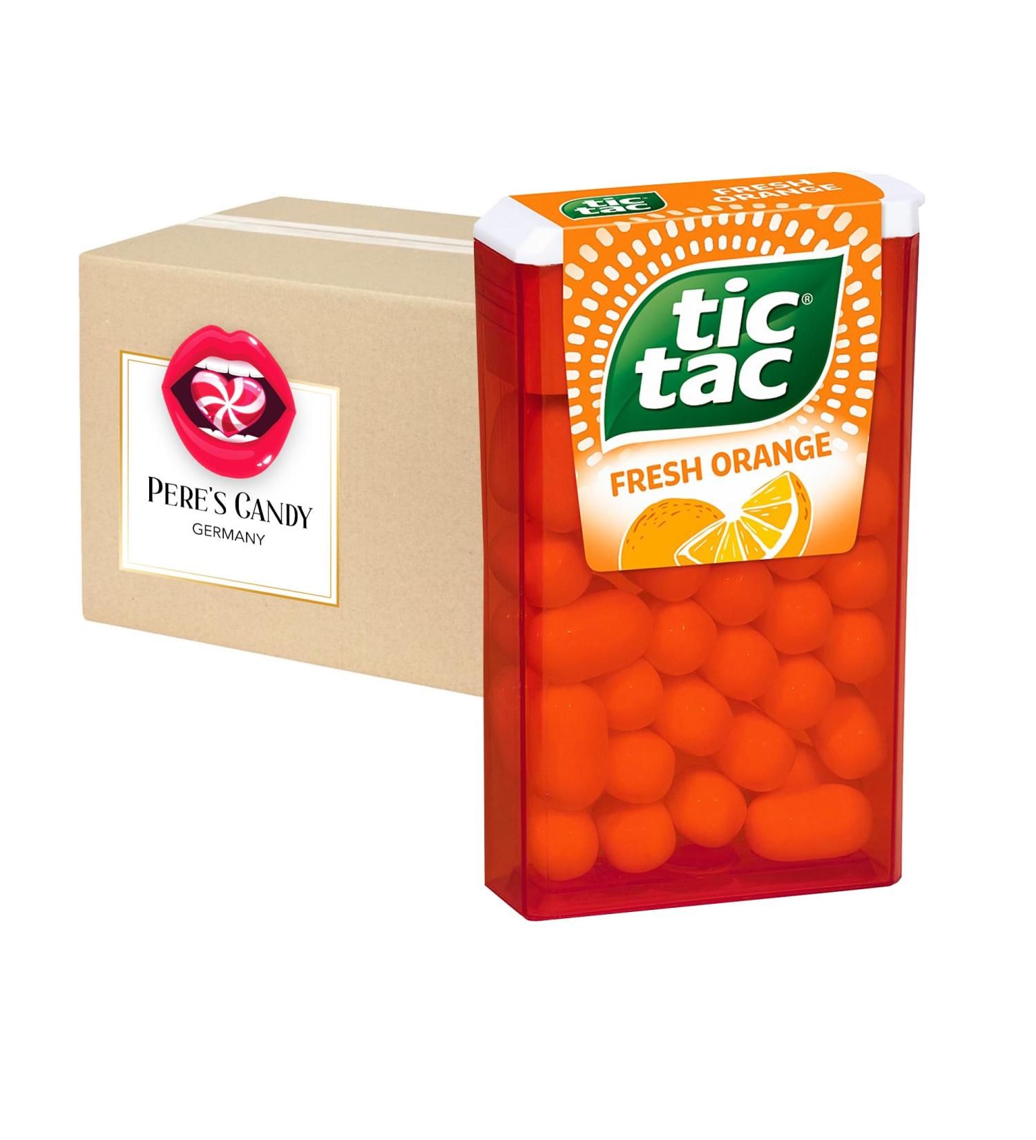 Tic Tac Orange Sweets - 24 Pack (24 x 18g) | Refreshing Treats for Small Moments | Pere's Candy Gift Box - Buy Online on GoSupps.com