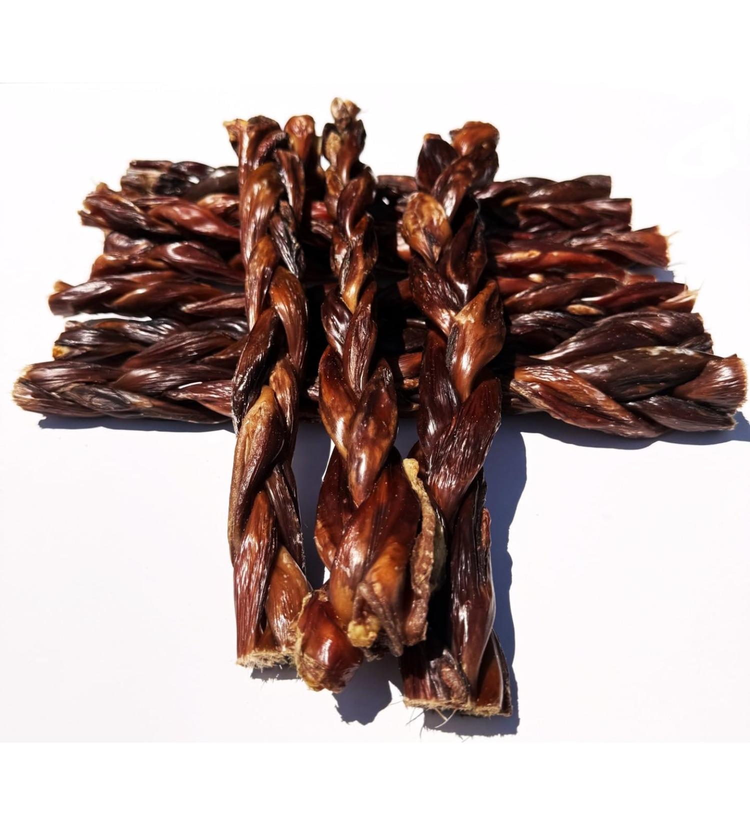Beef Esophagus - Braided Beef Esophagus Dog CHEW Treats - (12 INCH 5 Pack Approx. 448 Grams) - Single Ingredient Beef Esophagus - 100% Natural - Rich in GLUCOSAMINE and CHONDROITIN 89.6 g (Pack of 5) - Buy Online on GoSupps.com