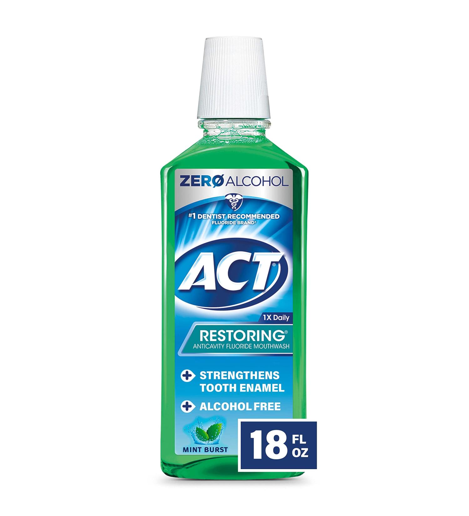 Act Anticavity Fluoride Mouthwash - Alcohol-Free Mint Burst 18 fl oz - Buy Online on GoSupps.com