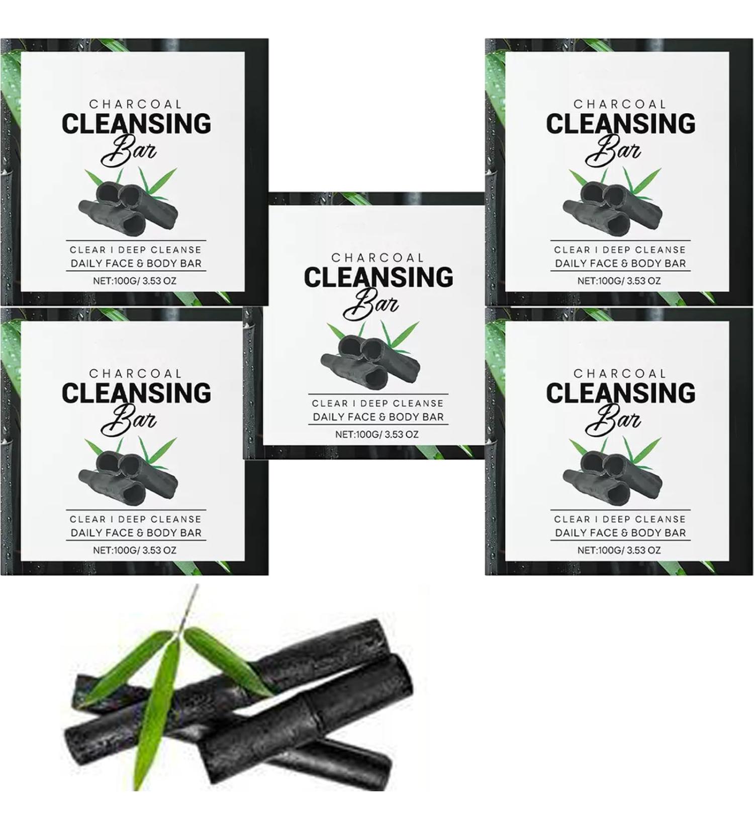 Lot de 5 savons au charbon de bambou pour le visage et le corps purifiant en profondeur hydratant naturel pour homme et femme 5 pi ces. - Buy Online on GoSupps.com