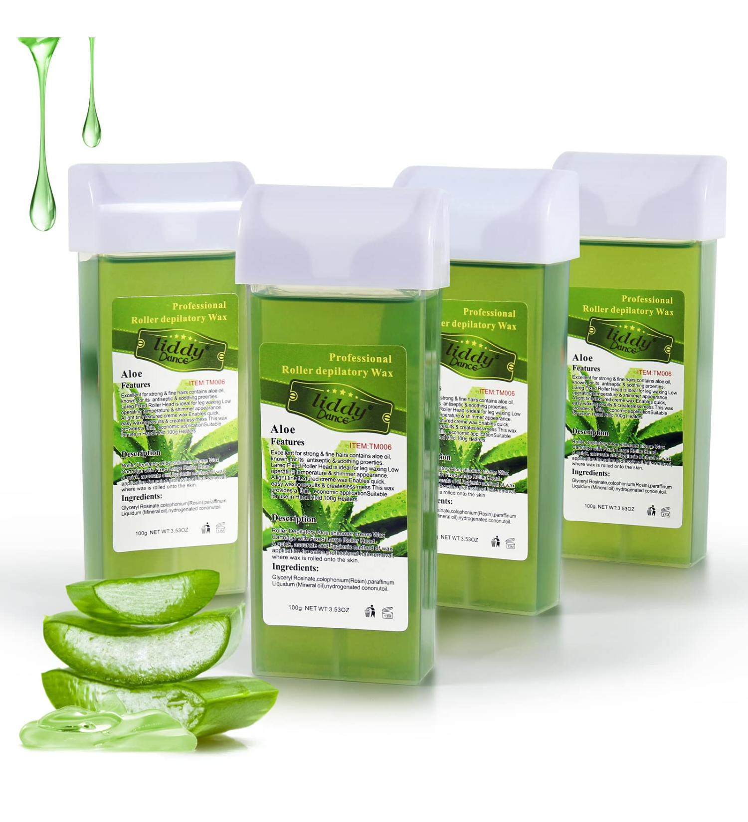 Soft Wax Roller Refill Kit for Women - Aloe Infused, 4 Pack (14.1 OZ) - Buy Online on GoSupps.com