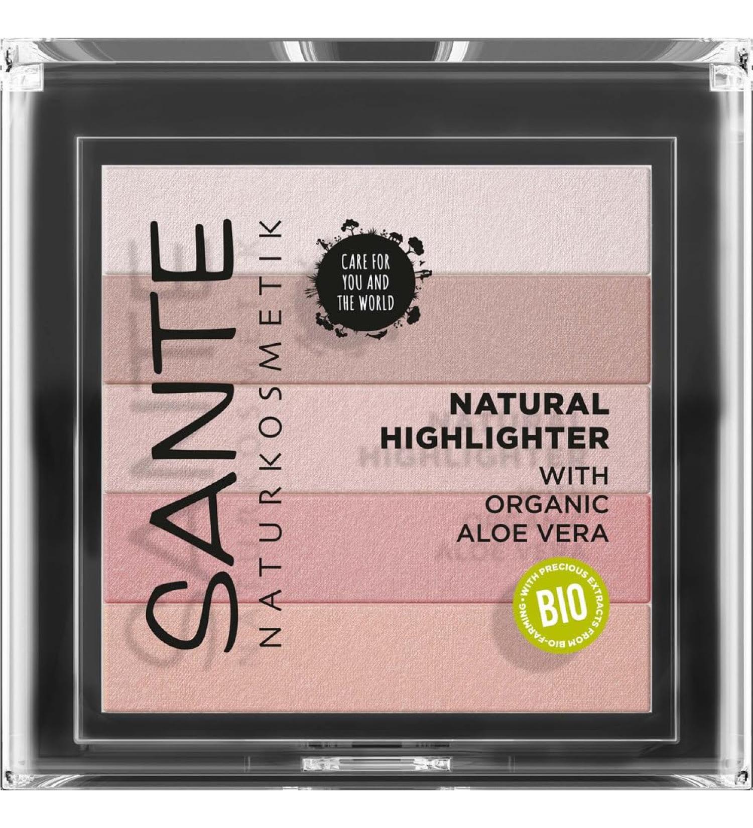 Sante Naturkosmetik Natural Highlighter Bronzer Vegan 02 Rose 7 g 02 Rose 7 g (1 pack)