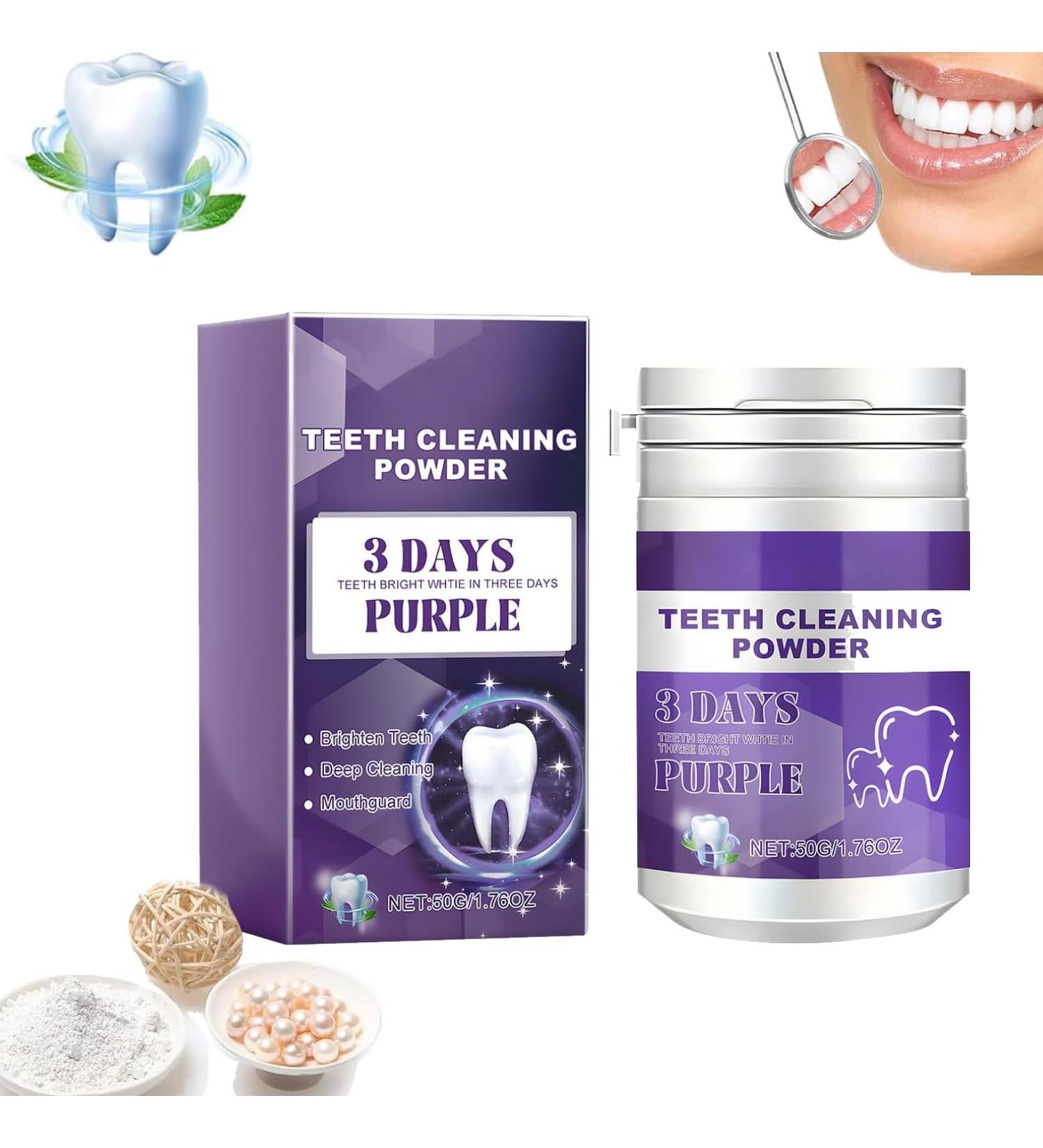 3 Days Teeth Whitening Pearl Probiotic Tooth Powder Has Refreshing Taste Refreshing Mint Flavor Effective Teeth Whitening Remove Stains (1pc) - Buy Online on GoSupps.com