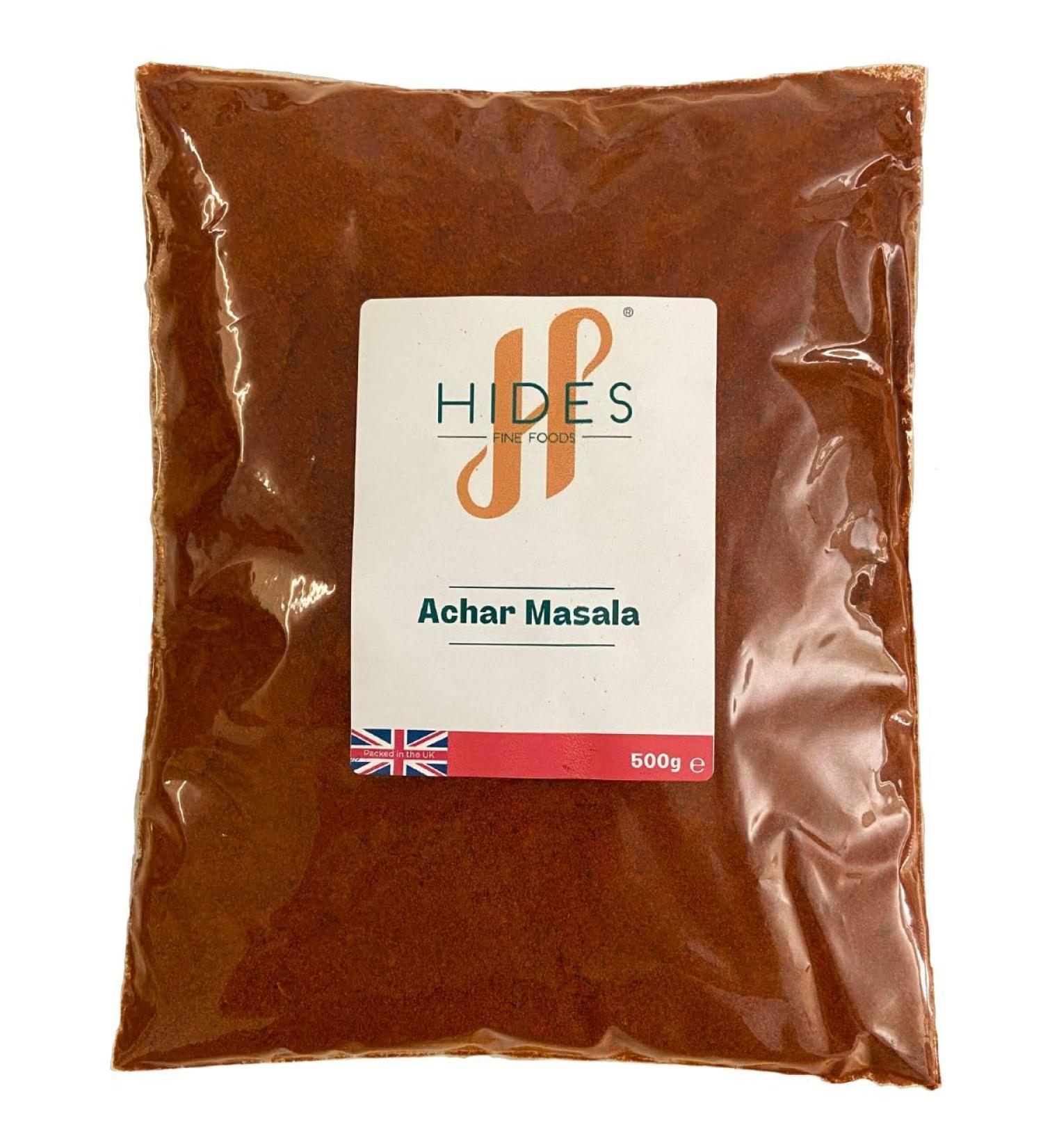 Hides Fine Foods - Achar Masala 500g - GMO-Free - Suitable for Vegetarians - South Asian Cuisine - Create Your Own Pickles - Mango Pickle - Pickling Spice - Buy Online on GoSupps.com