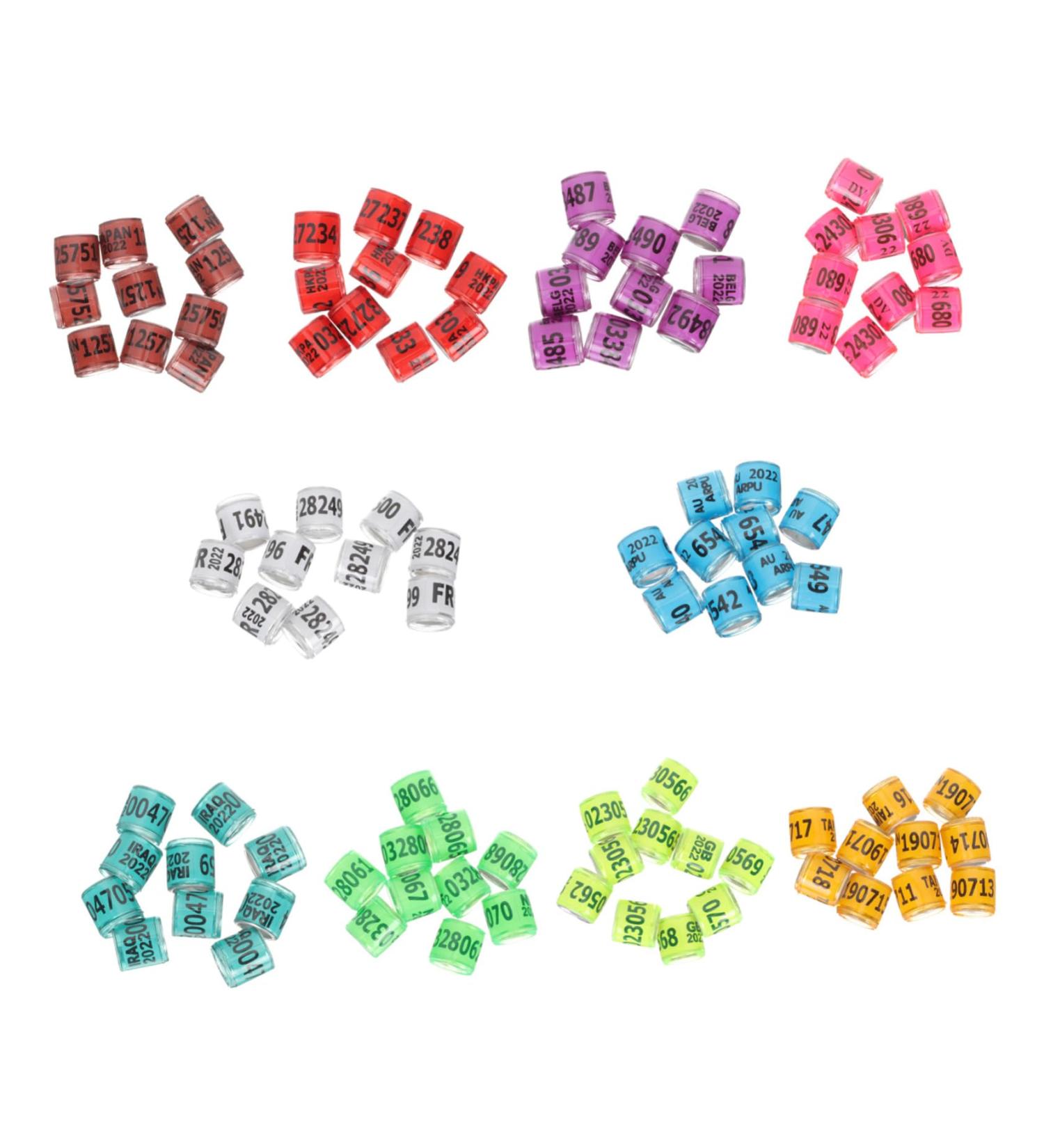 FRCOLOR 400 pcs Birds Pigeons Accessory Marker and Mixed Leash Leg Finch Thigh Ctr Bands- 1.1x0.8cm x4pcs Colorfulx4pcs - Buy Online on GoSupps.com