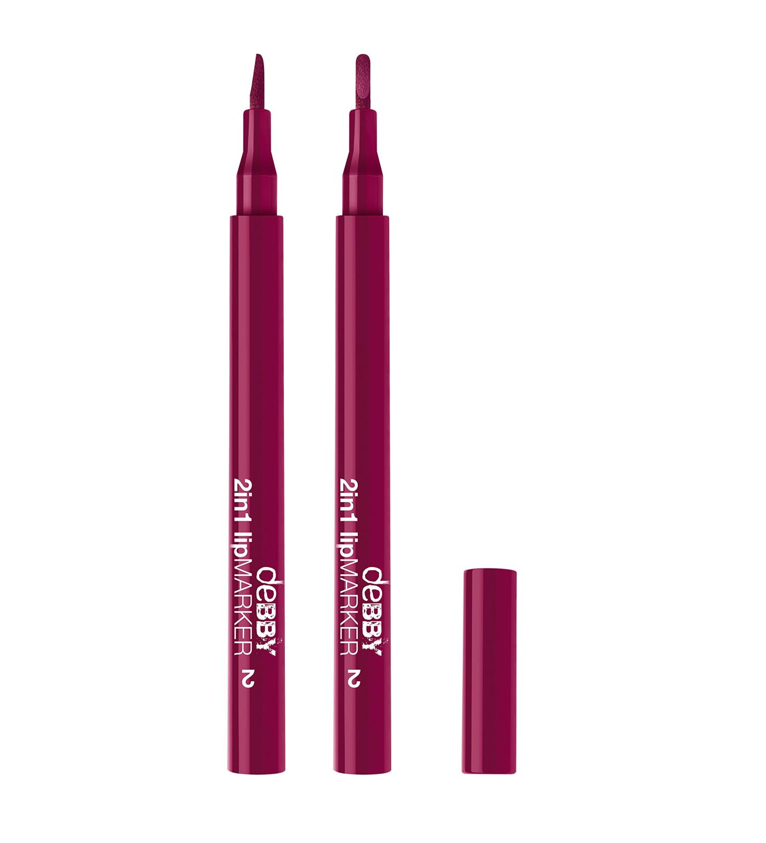 Debby DEBBY LIP MARKER 2 IN 1 PURPLE 02