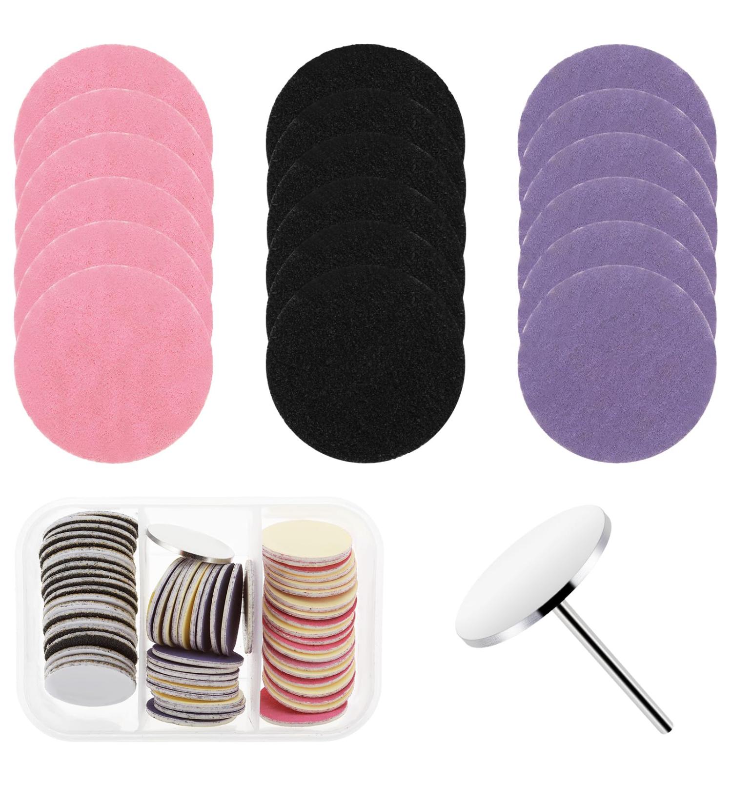 Sanding Paper Discs(#80#150#240 Grits) and Metal Nail Drill Bit Foot Files Replacement Sandpaper Discs for Dead Skin Callus Cuticle Remover Manicure Pedicure - Buy Online on GoSupps.com