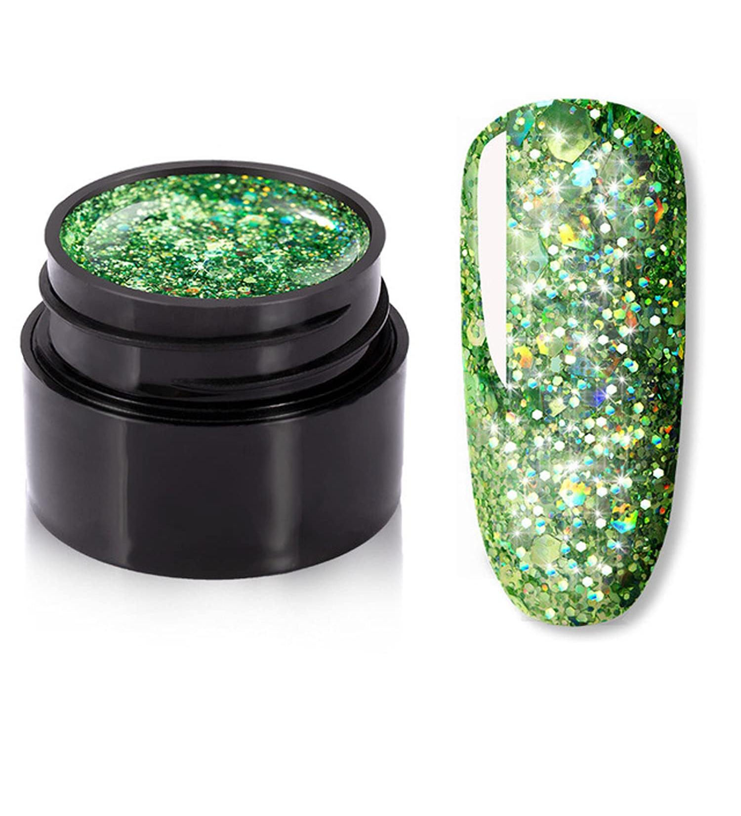 Glitter Diamond Gel Nail Polish Bright For Glitter Painting Nail Art Design Poly UV Top Base Primer For Manicure (8)