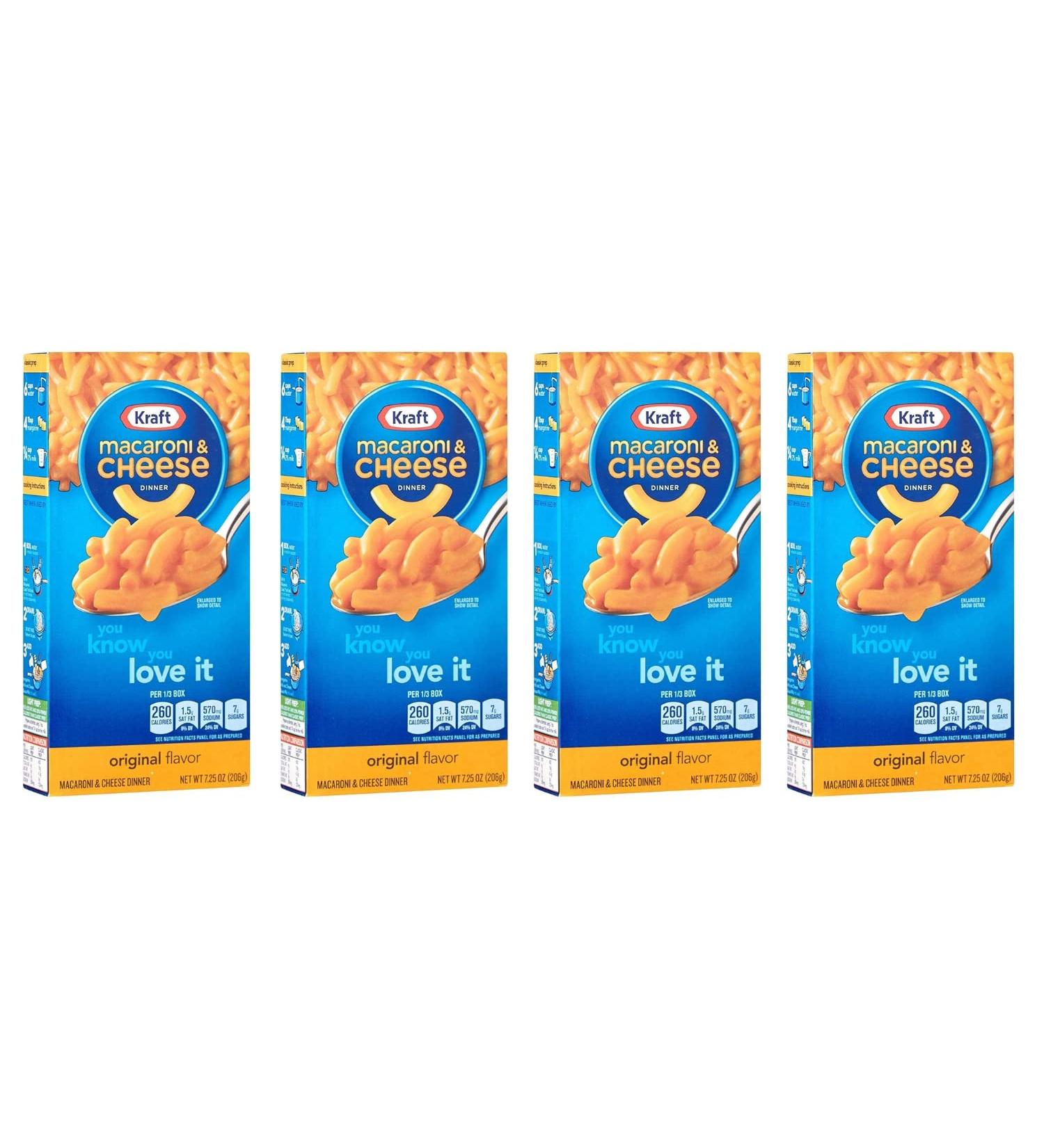 Kraft Original Macaroni & Cheese Smaller Pack 206grams | Pack of 4 - Buy Online on GoSupps.com