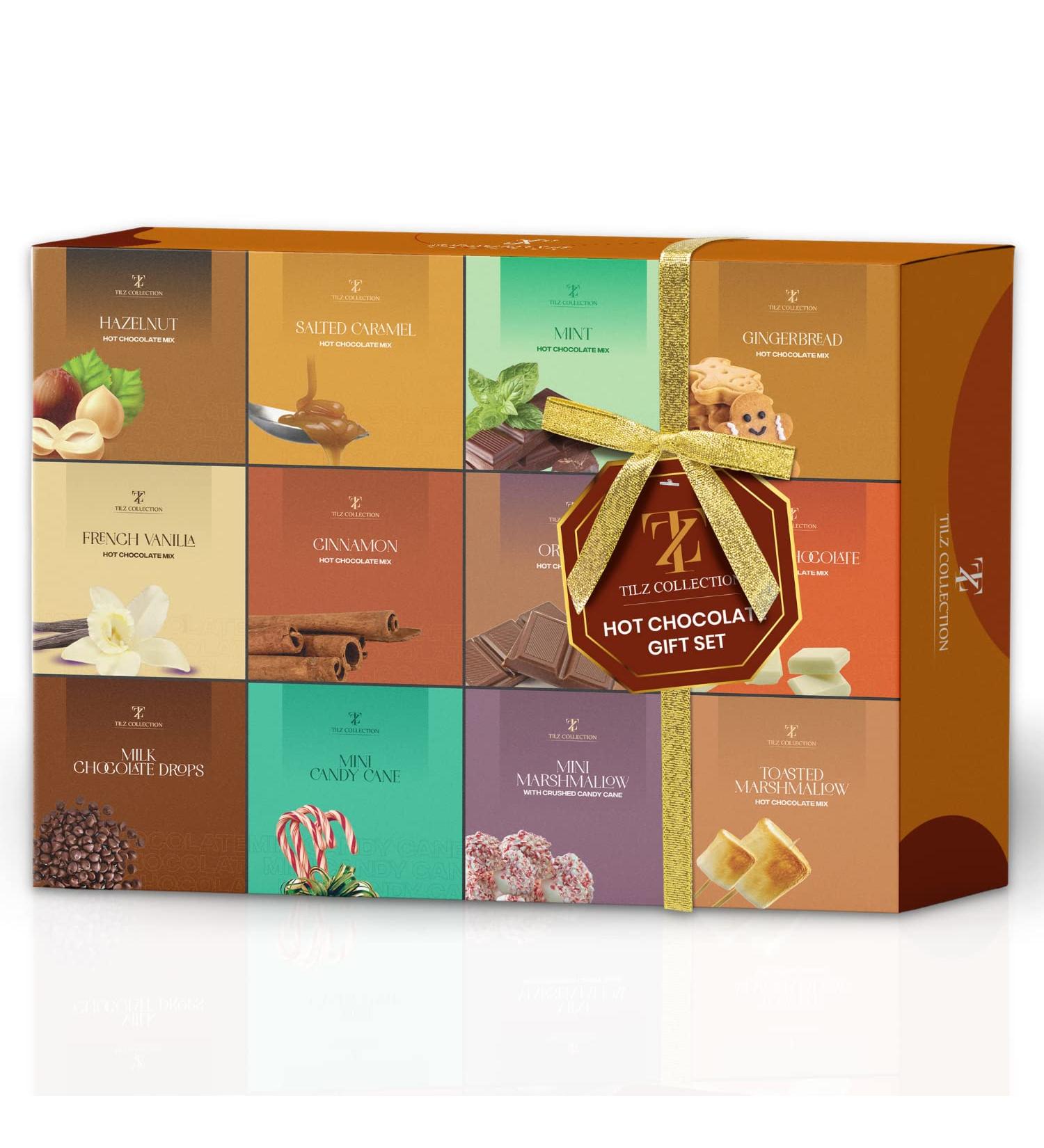 Hot Chocolate Gift Set - 12 Pack Premium Hot Chocolate Drinks with Various Flavours Selections - Luxury Hot Chocolate Gift Set for Kids and Adult - Buy Online on GoSupps.com