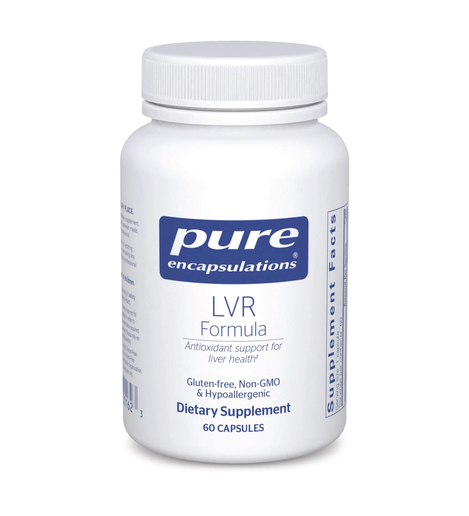 Pure Encapsulations LVR Formula - Hypoallergenic Liver Support Supplement with Antioxidants | 60 Capsules - Buy Online on GoSupps.com