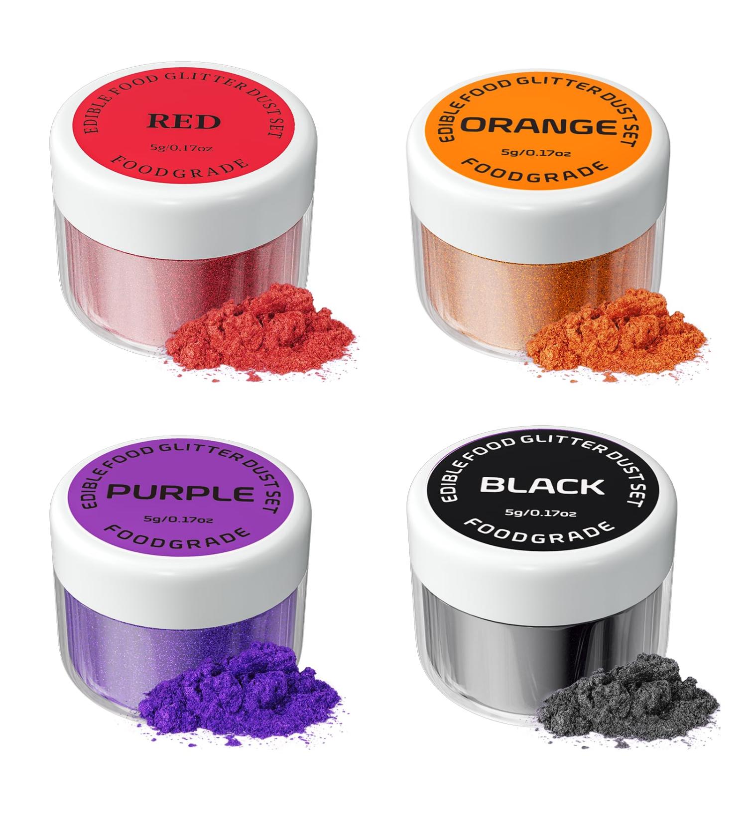 Jelife Lust Dust Set - 4 x 5g Edible Glitter Powder for Drinks & Food | Vibrant Colors for Chocolate Strawberries Cupcakes & More - Buy Online on GoSupps.com