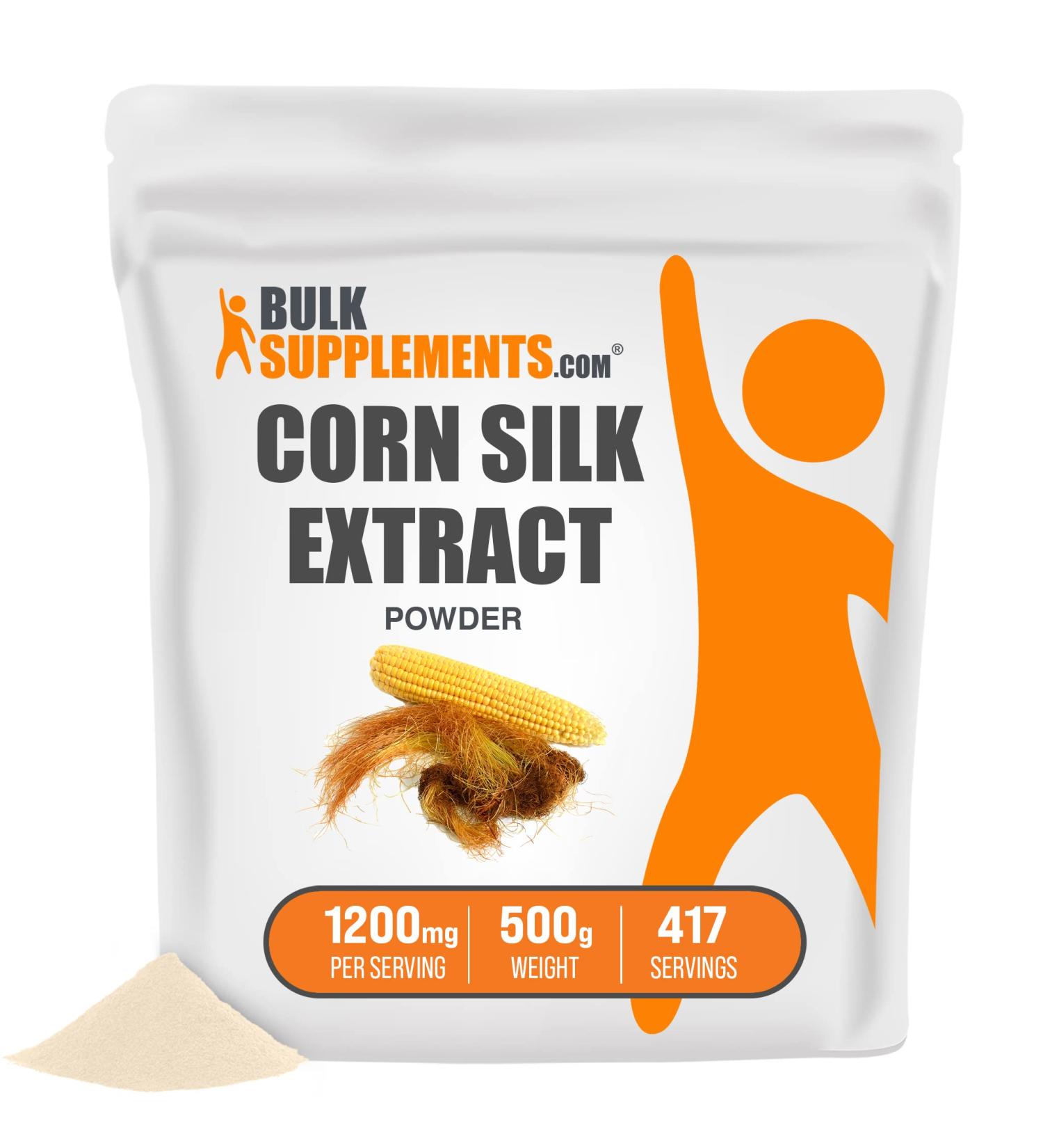 BulkSupplements Corn Silk Extract Powder - Bladder Support Supplement - Urinary Tract Health - 500g - 1.1lbs - Buy Online on GoSupps.com