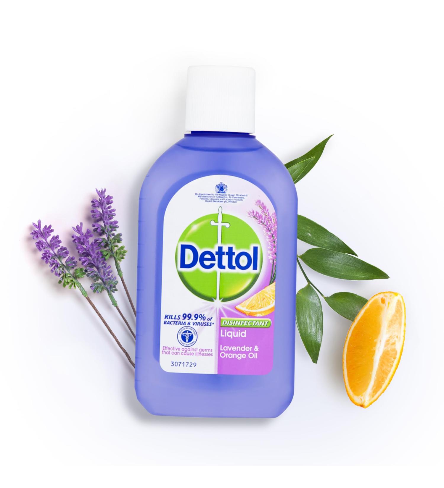 Dettol Disinfectant Liquid Lavender and Orange 500ml - Kills 99.9% of Germs - Buy Online on GoSupps.com