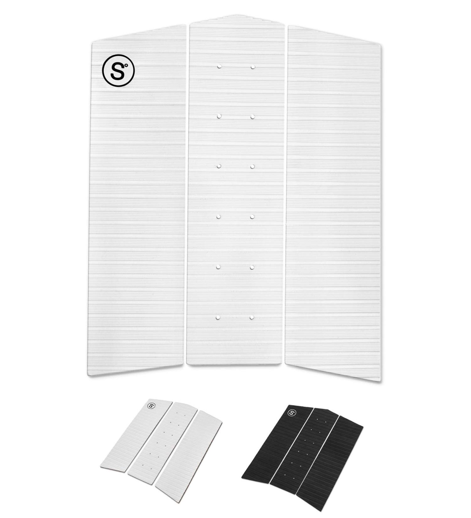 SYMPL Surfboard Front Traction Pad - 3 Piece Front Grip for Surf, Skim, Longboard & Fish Boards - Maximum Grip Stomp Pad with 3M Adhesive - White - Buy Online on GoSupps.com