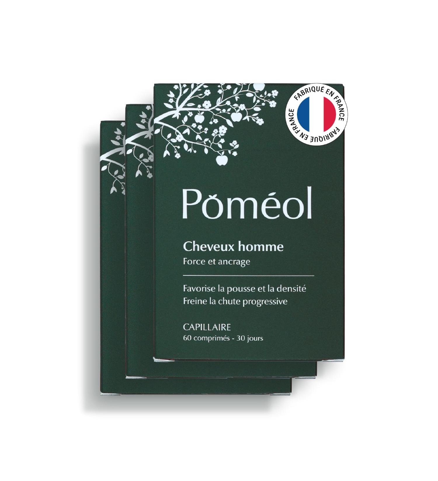 Pomeol | Men's Food Supplement - Hair & Beard | Density Strength & Shine | 90 Day Cure 120 Tablets - Buy Online on GoSupps.com