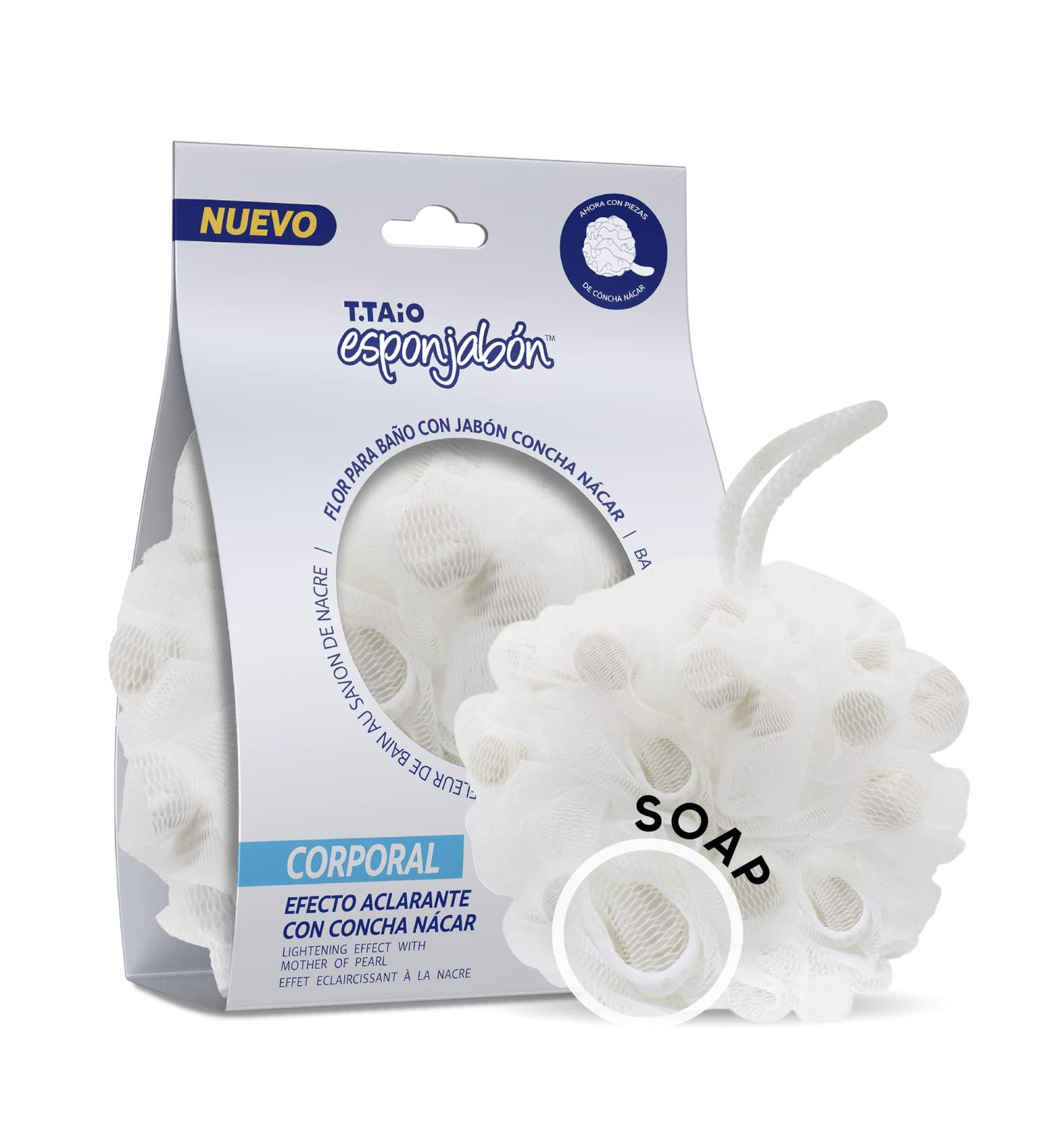 Taio Esponjabon Shower Bath Puff - Mother of Pearl Loofah Luffa Body Wash Ball - Buy Online on GoSupps.com