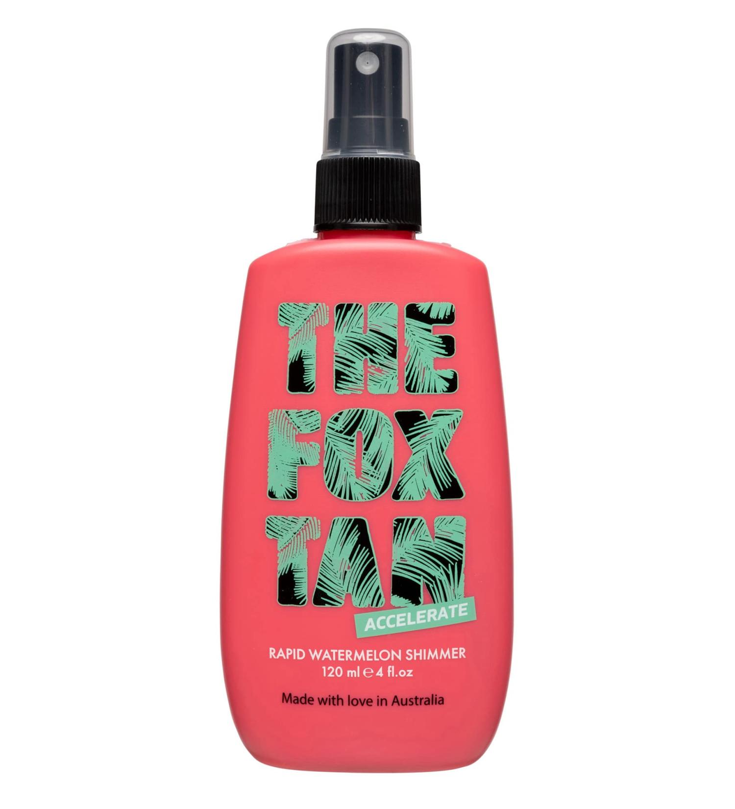 The Fox Tan Rapid Watermelon Mist Shimmer 120ml - Enhance Your Tan with a Subtle Shimmer - Buy Online on GoSupps.com