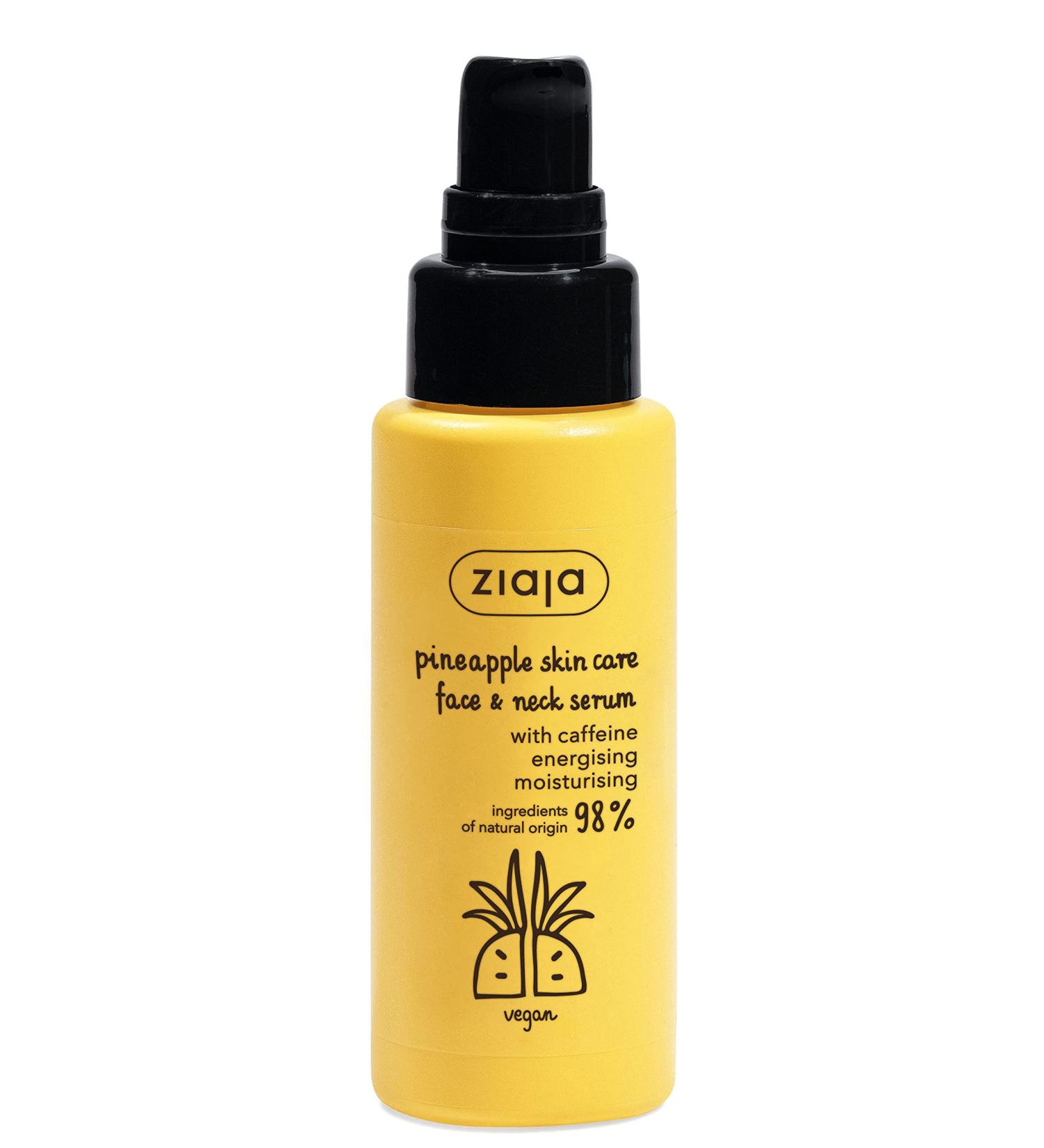  Ziaja Ziaja Pineapple Serum with Caffeine for Face and Neck White 50 ml - Buy Online on GoSupps.com