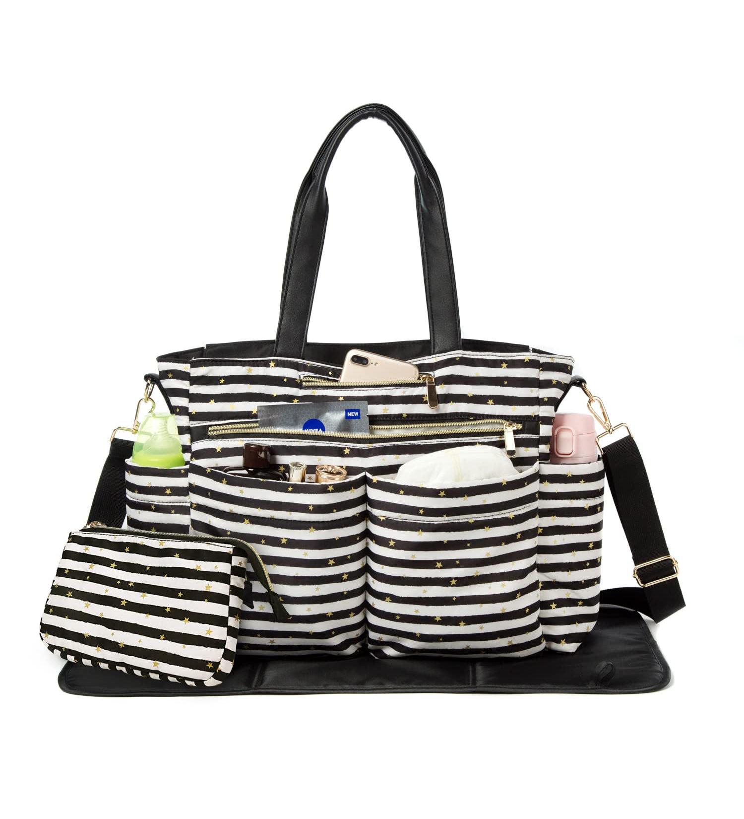Diaper Bag Tote Set for Boys and Girls | Large Travel Bag for Mom and Dad with Changing Pad - Buy Online on GoSupps.com
