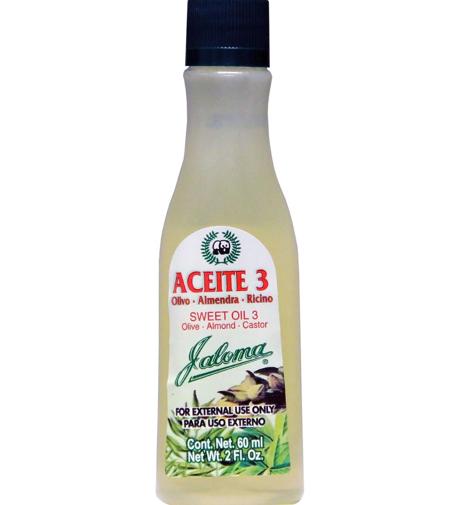 Jaloma Hair Styling Oil 3 - 2 Fl Oz (6E+1 milliliters) - Hair Treatment and Skin Moisturizer with Olive Oil Almond Oil and Castor Oil - Hair Styling Agent