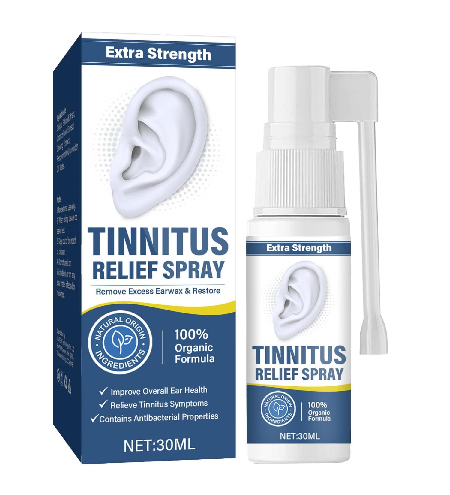 AiRunTech Tinnitus Relief for Ringing Ears Tinnitus Relief Spray Natural Tinnitus to Effectively Reduce Ear Noise Improve Hearing and Promote Healthy Hearing 30ML - Buy Online on GoSupps.com