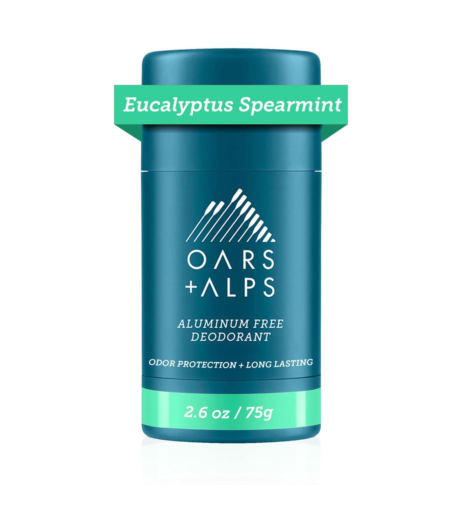 Oars + Alps Aluminum Free Deodorant for Men and Women Dermatologist Tested and Made with Clean Ingredients Vegan Eucalyptus Spearmint 1 Pack 2.6 Oz 1ct - Eucalyptus Spearmint 2.6 Ounce (Pack of 1) - Buy Online on GoSupps.com