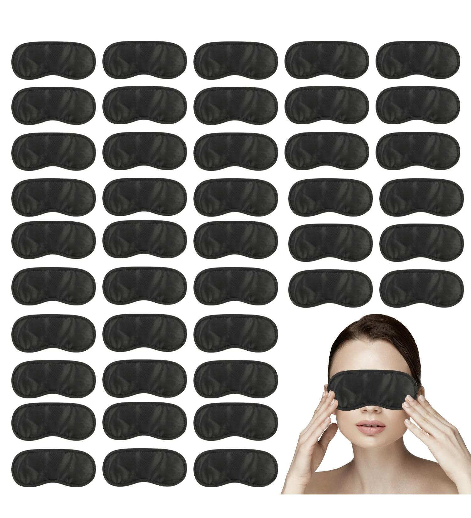 210 pcs Bulk Sleep Masks for Team Building Games - 4 Layer Black Eye Masks with Nose Pad and Adjustable Strap for Women Men Kids - Buy Online on GoSupps.com
