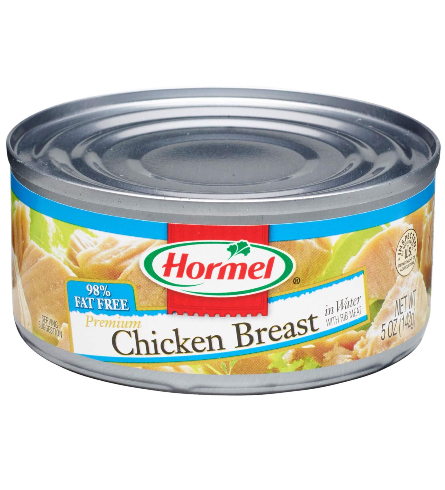 Hormel Premium Chicken Breast in Water with Rib Meat - 98% Fat Free - 5-Ounce Cans (Pack of 12) - Buy Online on GoSupps.com