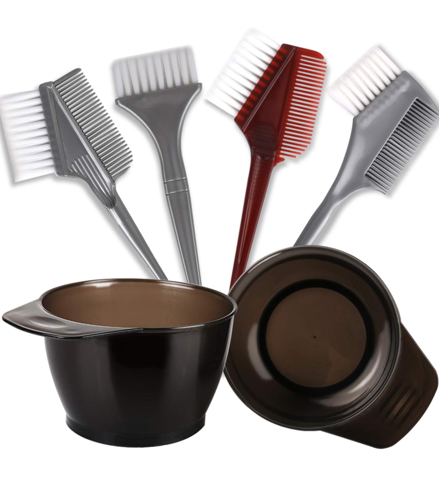YGDZ Professional Hair Dye Brush and Bowl Set - 4 Tint Brushes & 2 Mixing Bowls - Buy Online on GoSupps.com