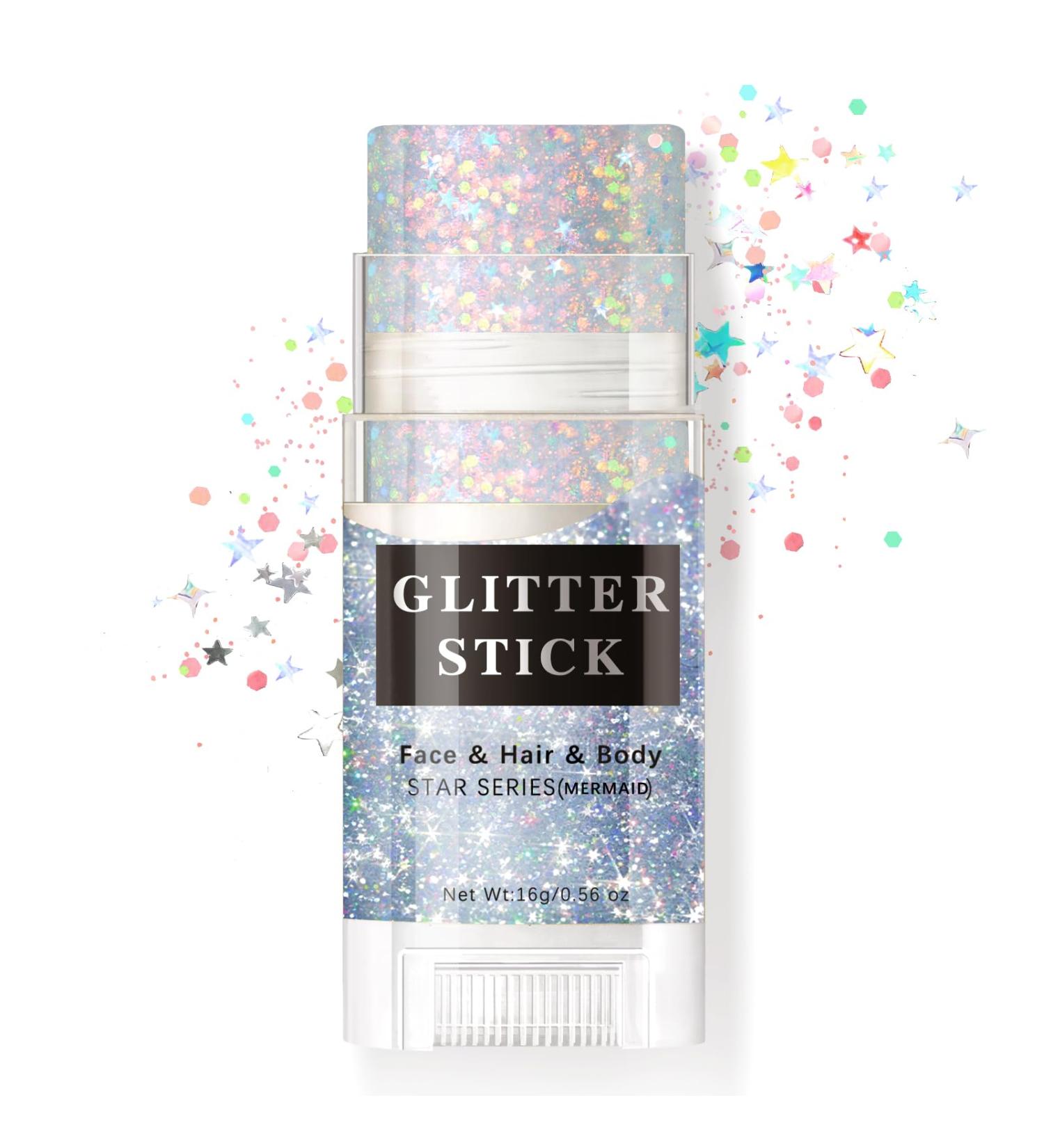 NewBang White Body Glitter Stick Mermaid Sequins Face Glitter Gel Holographic Chunky Glitter Face Paint for Singer Concerts Music Festival Rave Hair Accessories Sparkling Glitter Makeup for Women-07 - Buy Online on GoSupps.com