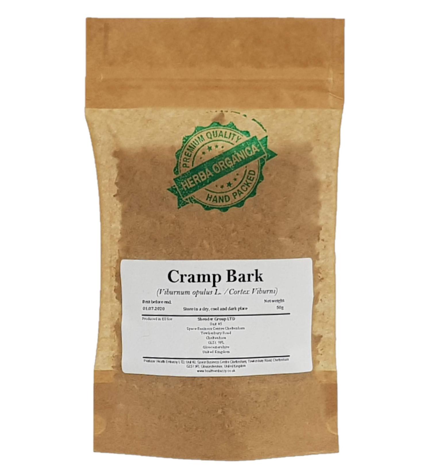 Herba Organica Cramp Bark Herbal Tea - Viburnum Opulus L - Viorne Obier corce Tisane 100g - Buy Online on GoSupps.com