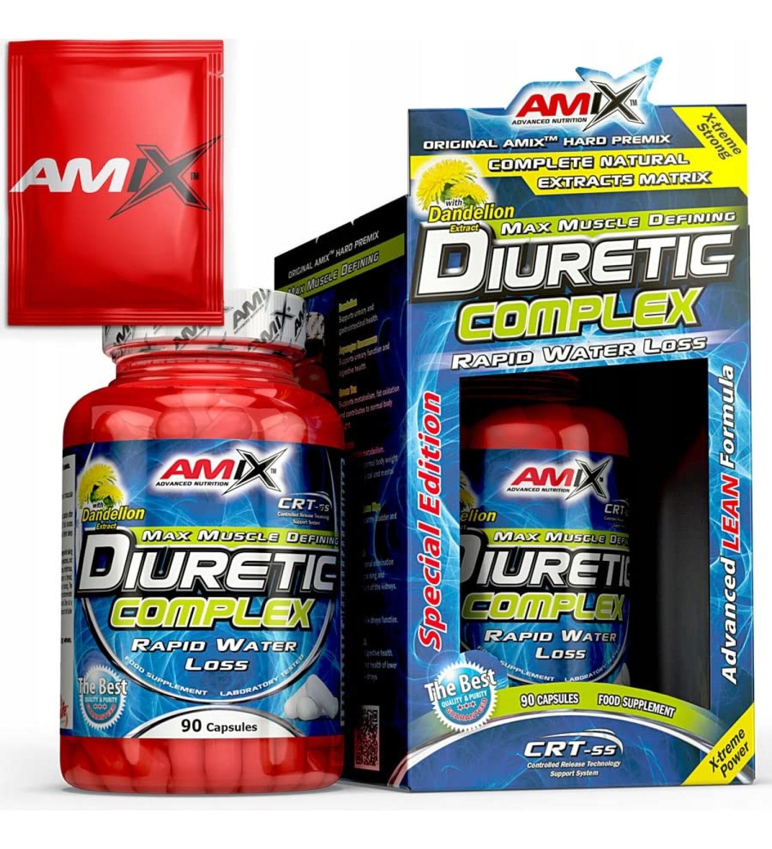 AMIX Diuretic Complex - 90 Capsules + Pill Box | Enhance Wellness & Support Healthy Water Balance - Buy Online on GoSupps.com