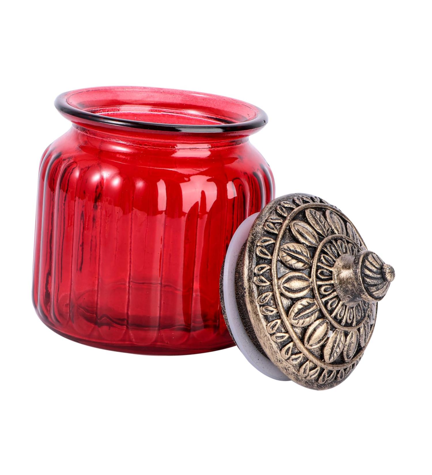 Zerodeko 1pc Red Airtight Jar Food Decor Spice Containers Red Decor Clear Pasta Containers Tea Storage Jar Condiments Containers Rice Container House Decorations for Home Can Glass Resin - Buy Online on GoSupps.com