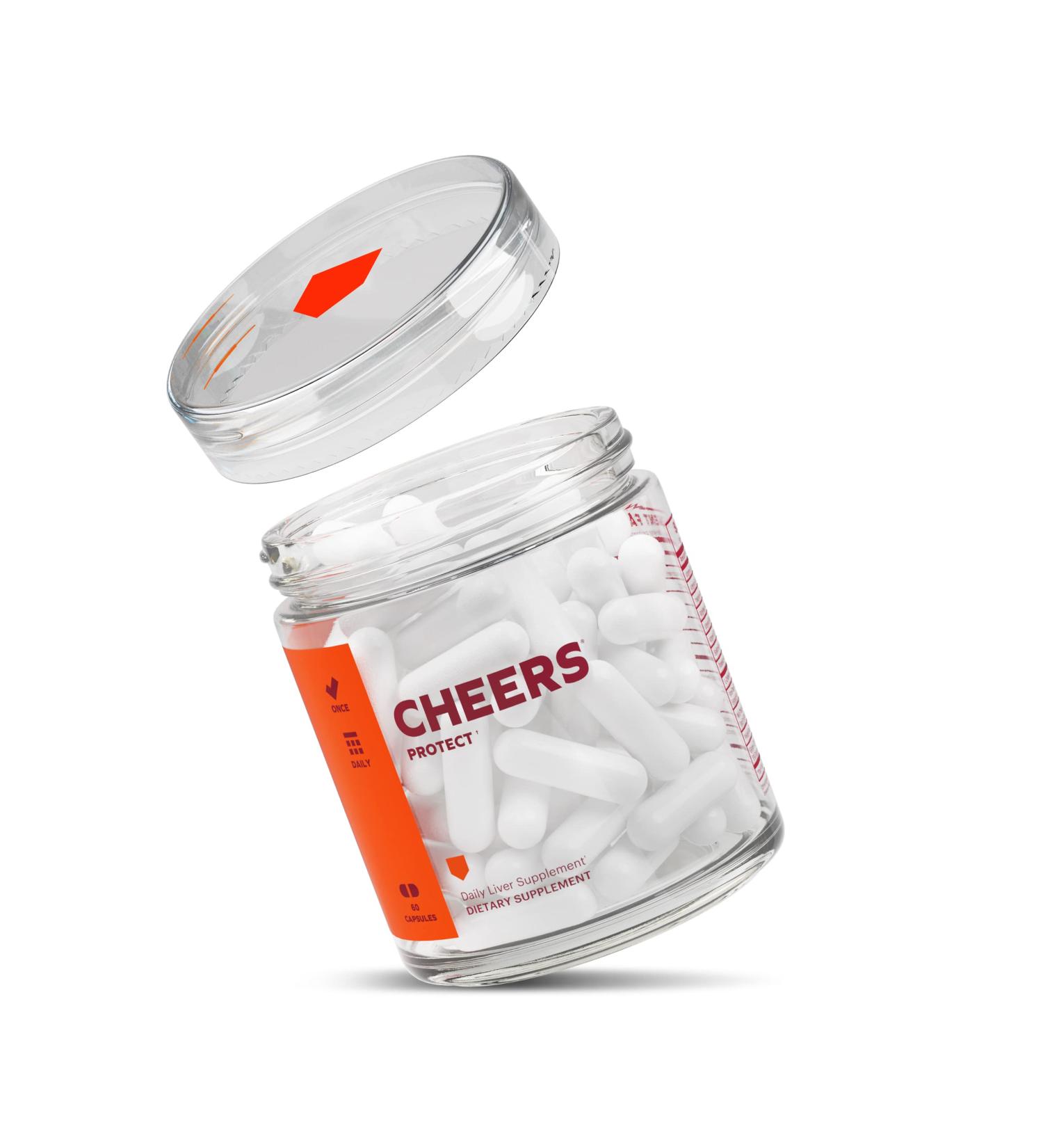 Cheers Protect Liver Supplement | L-Cysteine + DHM Formula | Boost Glutathione | 30 Doses | Milk Thistle, B-Vitamins, Ginger - Buy Online on GoSupps.com
