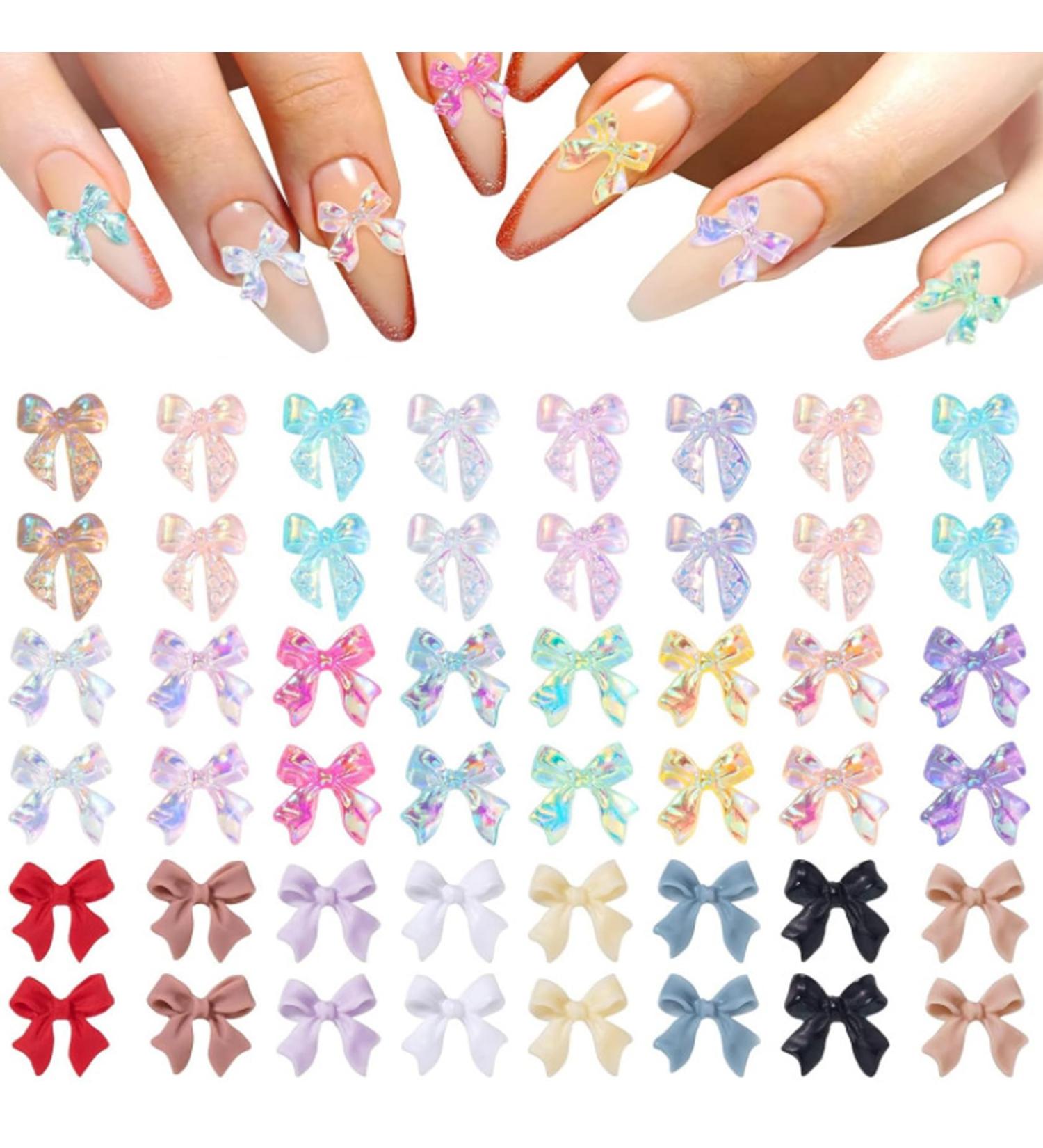 Bow Nail Charms 200PCS Colorful Nail Bow Resin Bow Gems for Nails Cute Nail Gems for Nails and DIY Crafts ColorfulBow Nail Charms - Buy Online on GoSupps.com