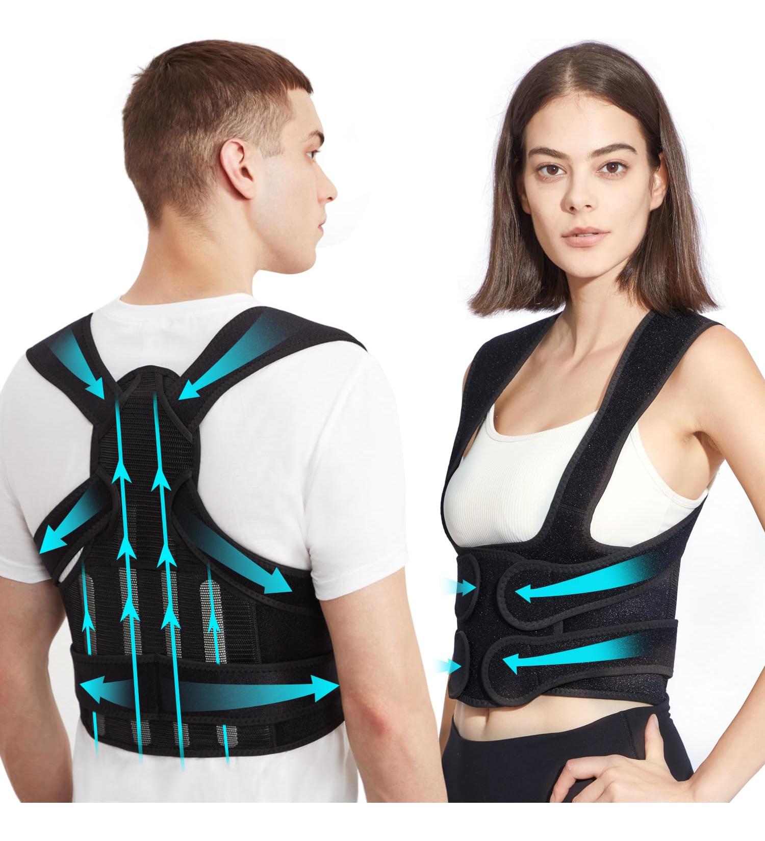 KD Back Brace Posture Corrector - Full Support for Men & Women | Relieve Back Pain & Improve Posture (X-Large - Buy Online on GoSupps.com