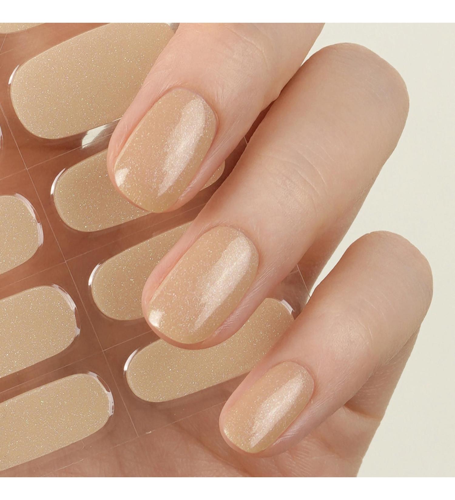 DANNI & TONI Semi-Cured Gel Nail Foils (Serene Sunset) Khaki Glare Shiny Nail Set UV Gel Nail Foil Nail Design Nail Foil Self-Adhesive Wraps 28 Stickers Serene Sunset-en - Buy Online on GoSupps.com