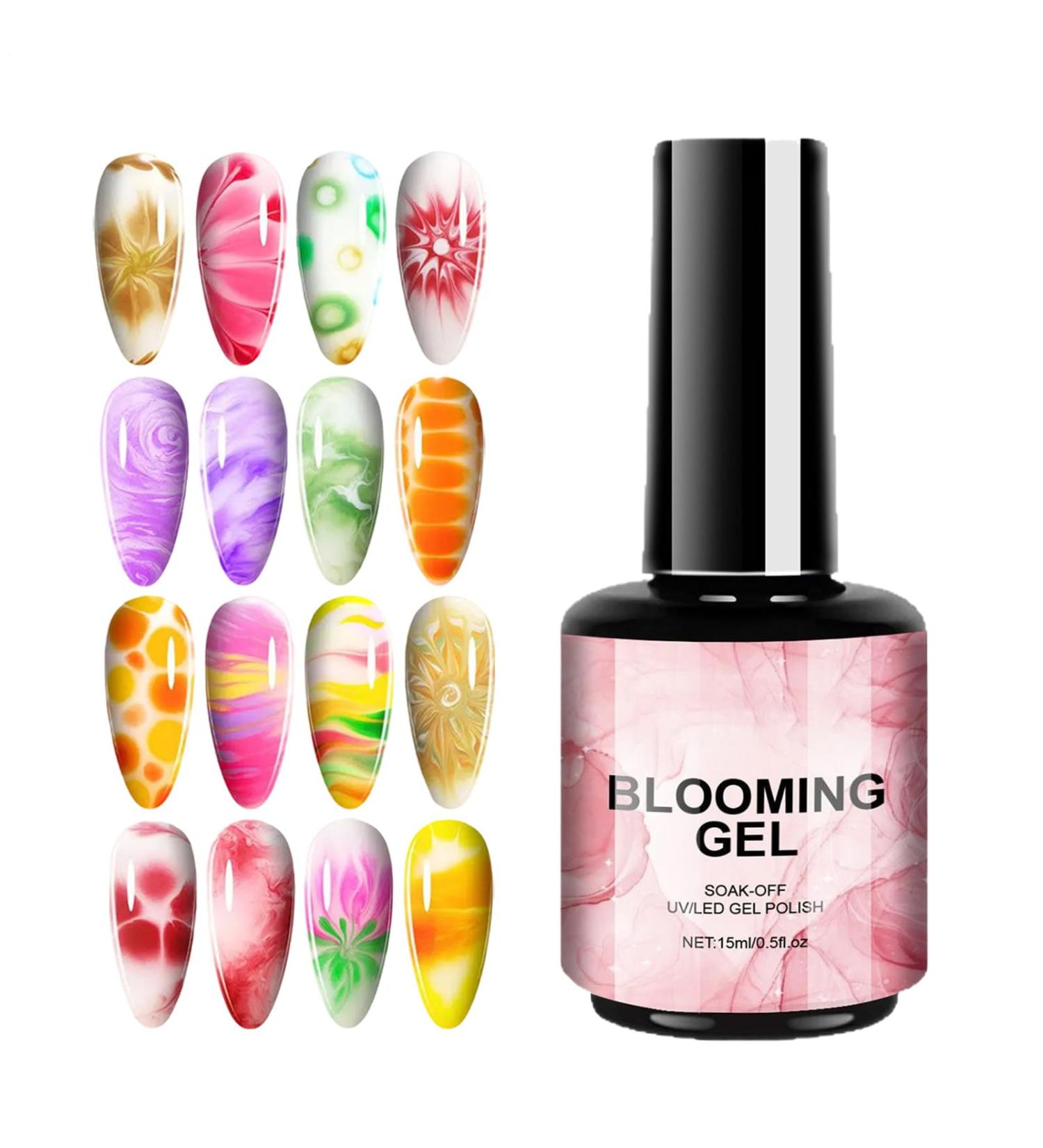 Nail Gels - Blooming Color Gel Ink Art Polish | Clear base for marble nail designs spreading fade effect soft texture formula - Buy Online on GoSupps.com