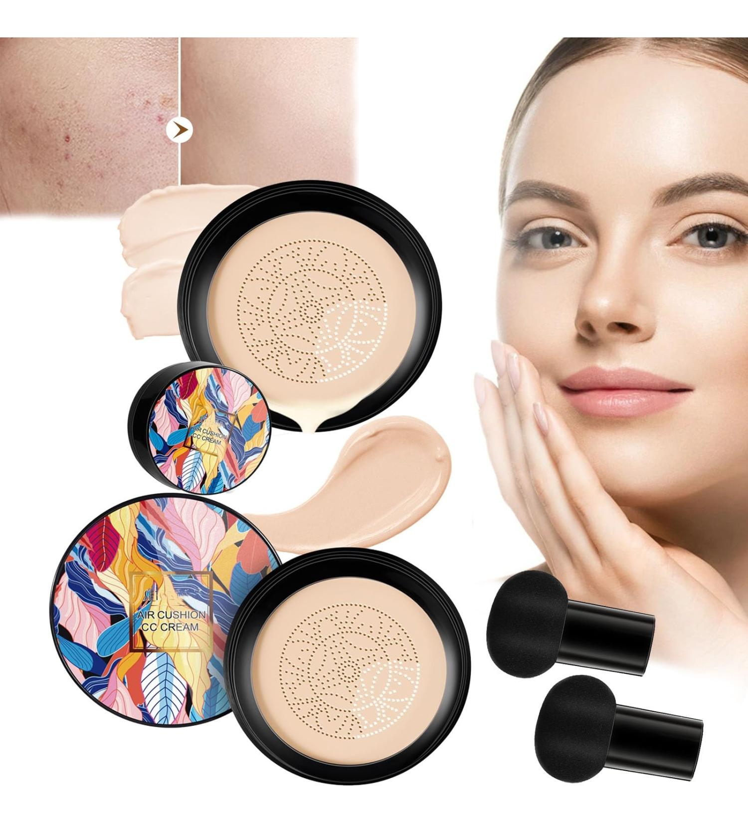 Indicativet Makeup Indicativet Mushroom Cc Cream Air Cushion Cc Cream Foundation New Mushroom Head Air Cushion Cc Cream Moisture Cushion Makeup Mushroom Foundation Full Coverage (Mix One Size) One Size Mix - Buy Online on GoSupps.com
