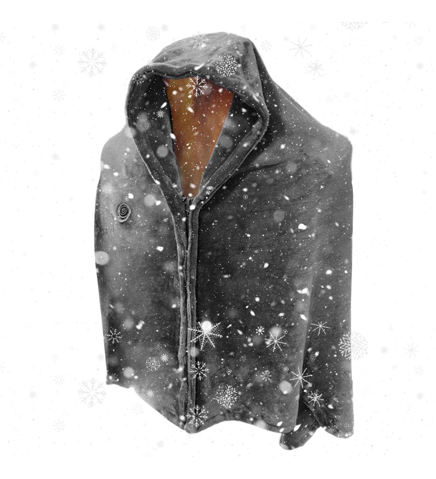 Yajexun USB Heated Hoodie Ceiling Scarf - Fast Warming Electric Overfent with 3 Levels Soft Flannel Intelligent Control for Shoulder & Back - Women's Gray - Buy Online on GoSupps.com