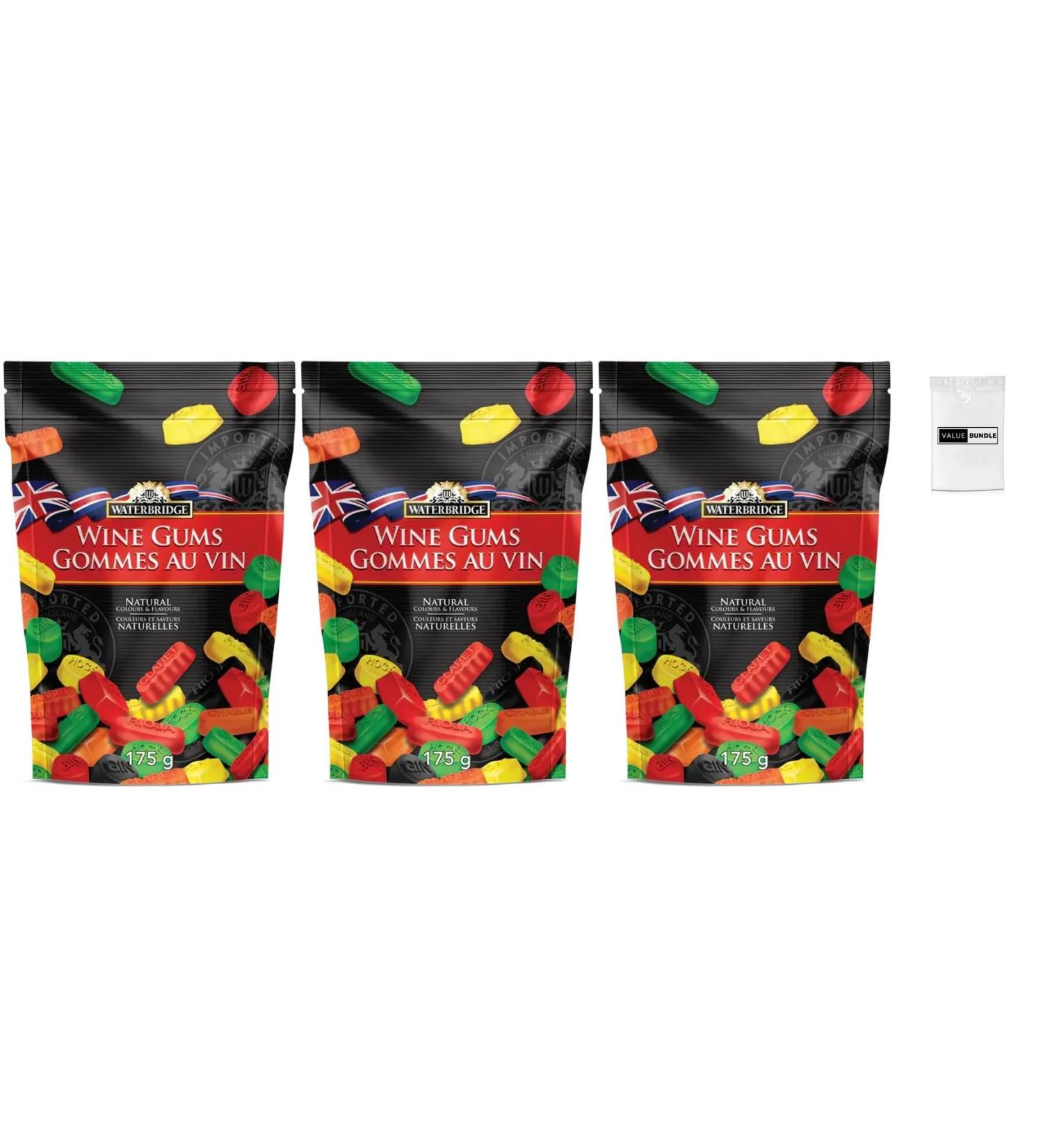 Value Bundle: Waterbridge Candy - WINE GUMS Gummies - Snacks & Candies For Adults and Kids - Bonbon - Gummy Candy - Custom Value Bundle Package of 3 (Wine Gums) - Buy Online on GoSupps.com