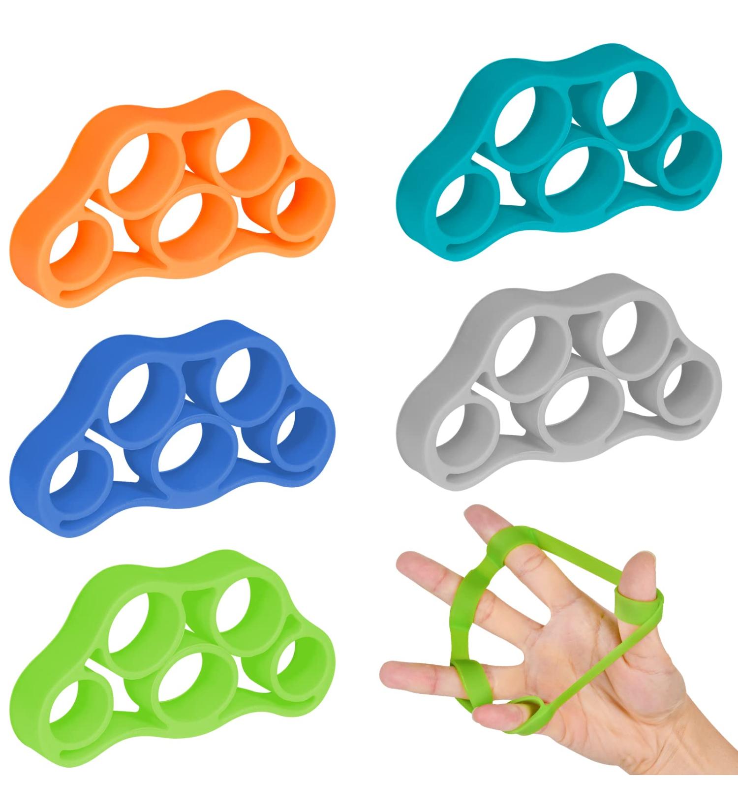 Vicloon 5PC Finger Stretcher Hand Trainer - Silicone Hand Force Strengthener for Pressure Relief Rehabilitation & Decompression - Buy Online on GoSupps.com
