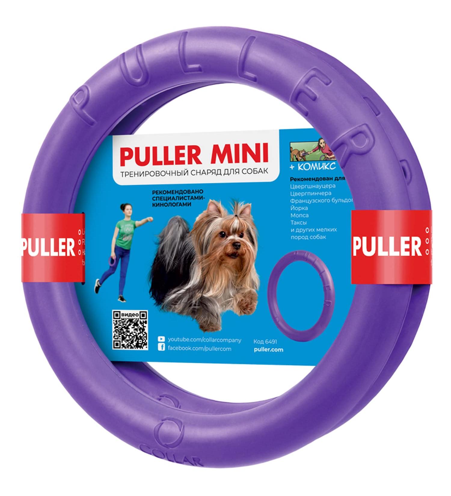 PULLER Decoy Mini Interactive Dog Toy Set Small 7" Purple Size S 7"