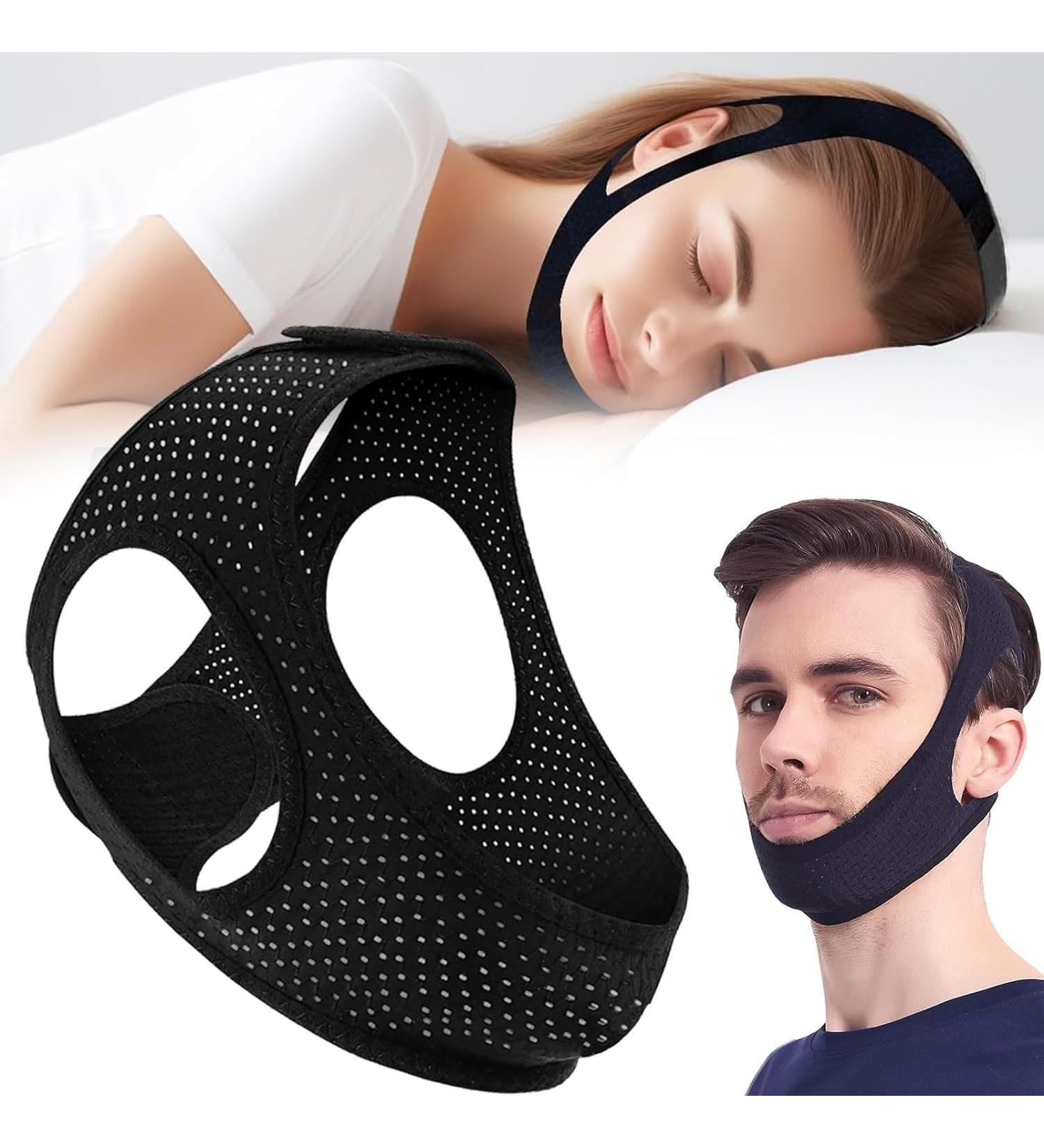Shop Anti Snoring Devices - Adjustable Chin Strap for Men & Women - Comfortable Sleep Solution - Black 1PK - Buy Online on GoSupps.com
