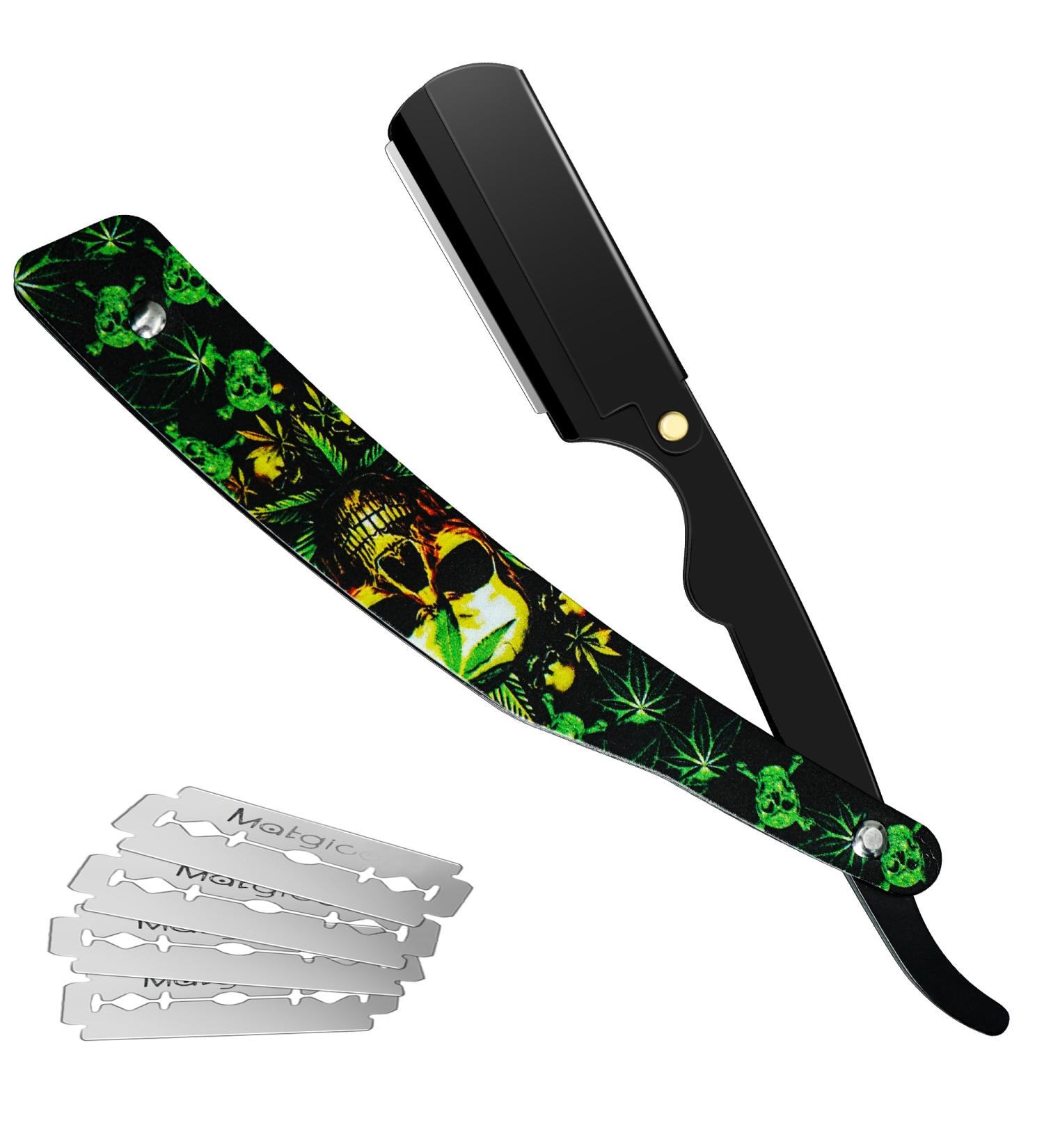 CCR Razor Men | Professional Matt Black Straight Edge Razor with Changeable Blades - Perfect for Shaving & Shaping - Buy Online on GoSupps.com